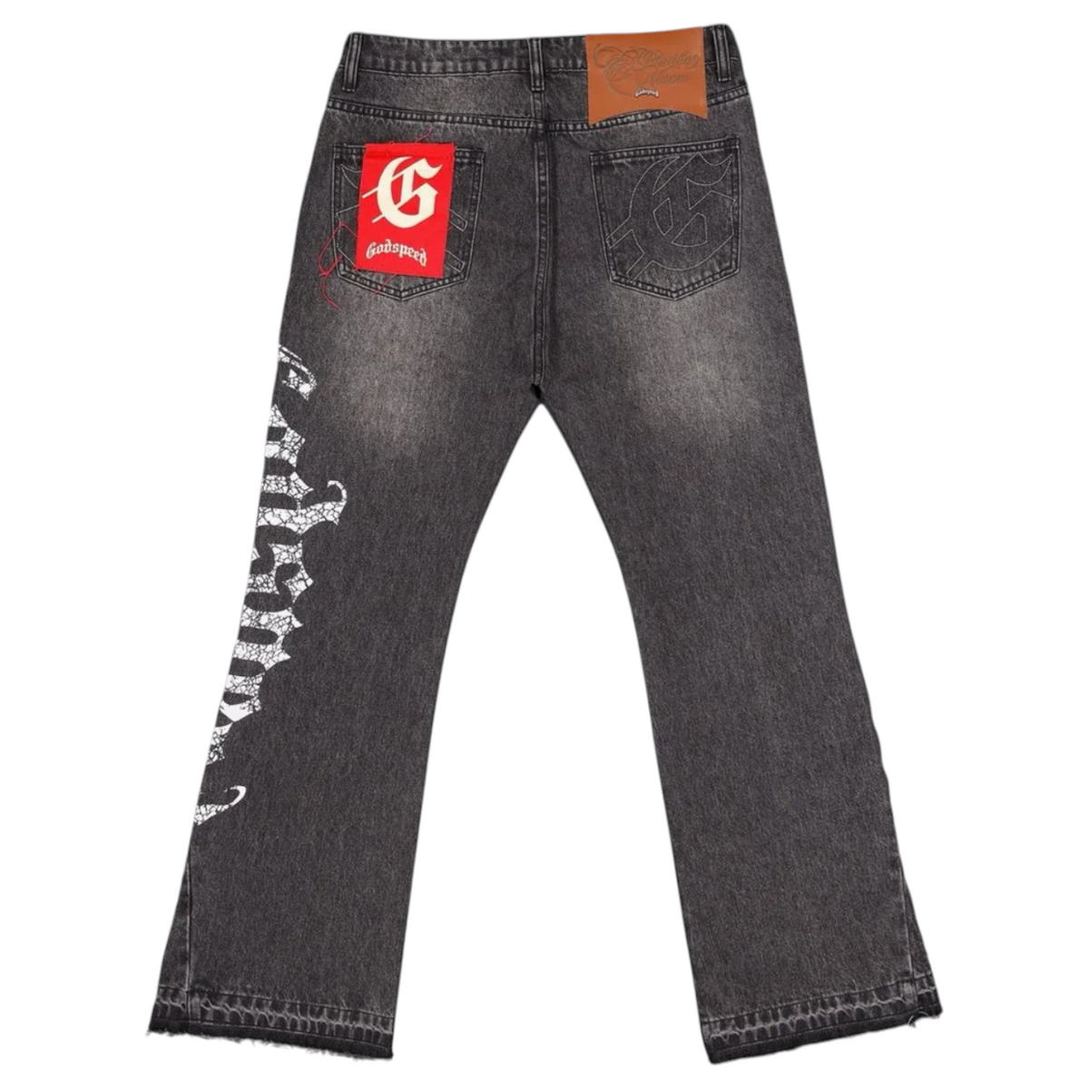 Godspeed "OG Logo" Grey Wash Flared Jeans