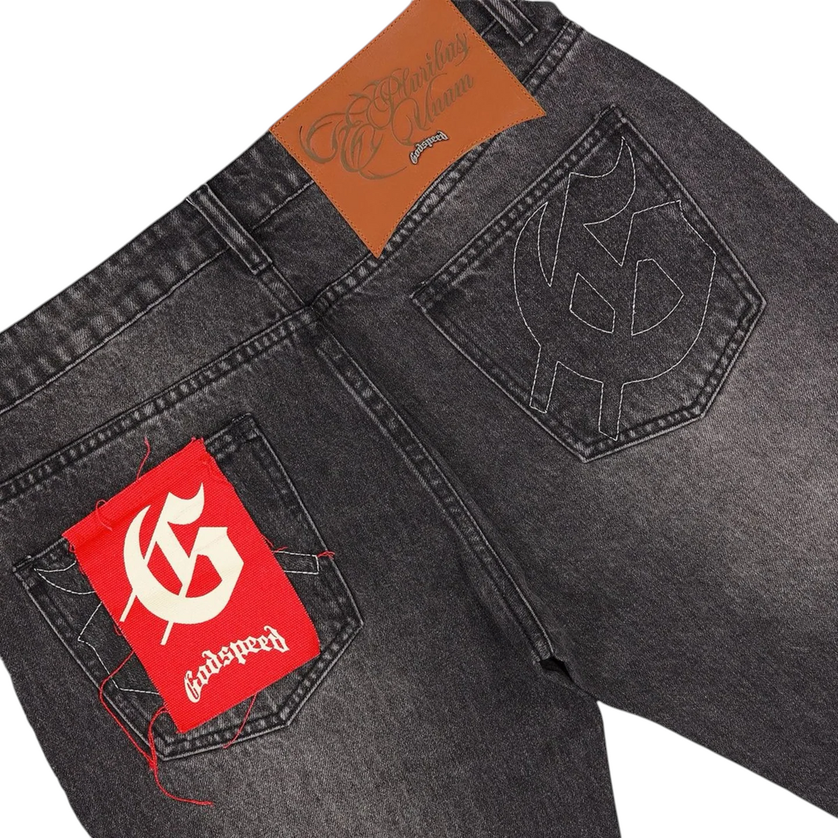 Godspeed "OG Logo" Grey Wash Flared Jeans
