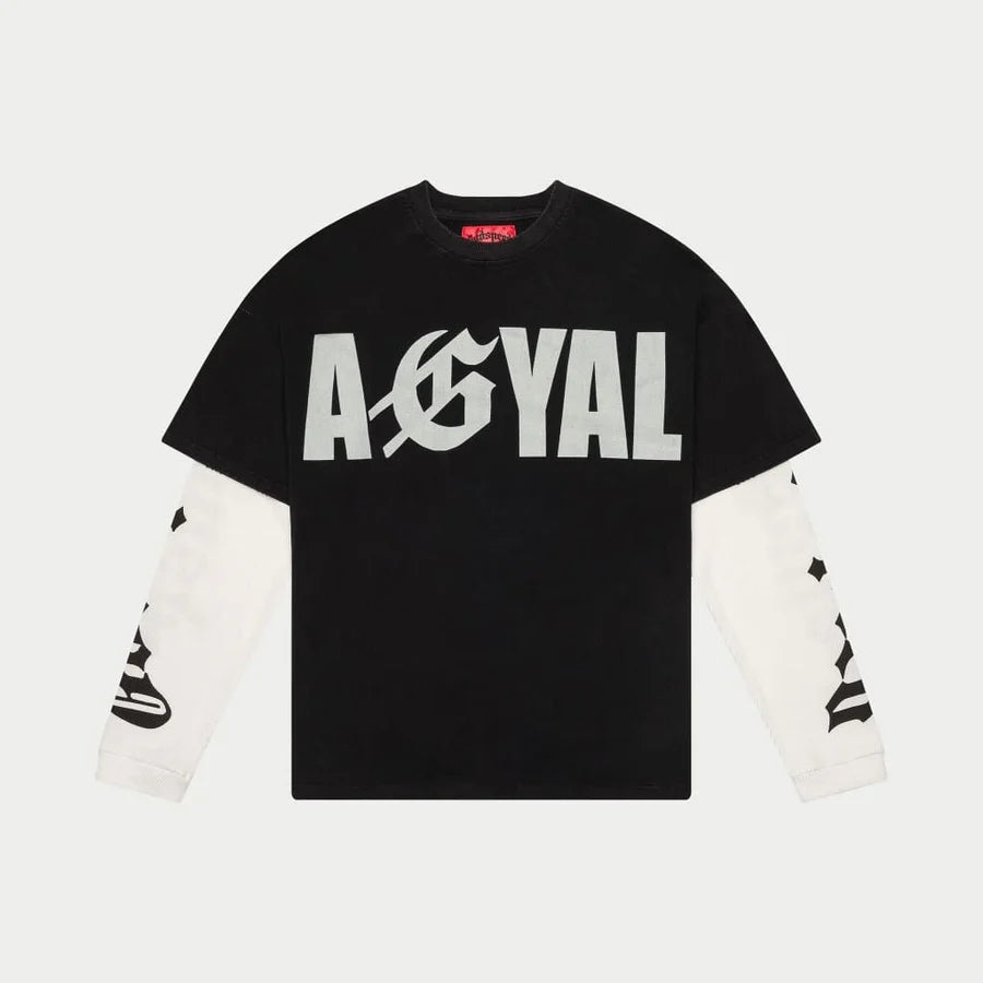 Godspeed "AGYAL" Layered Black Wash Tee
