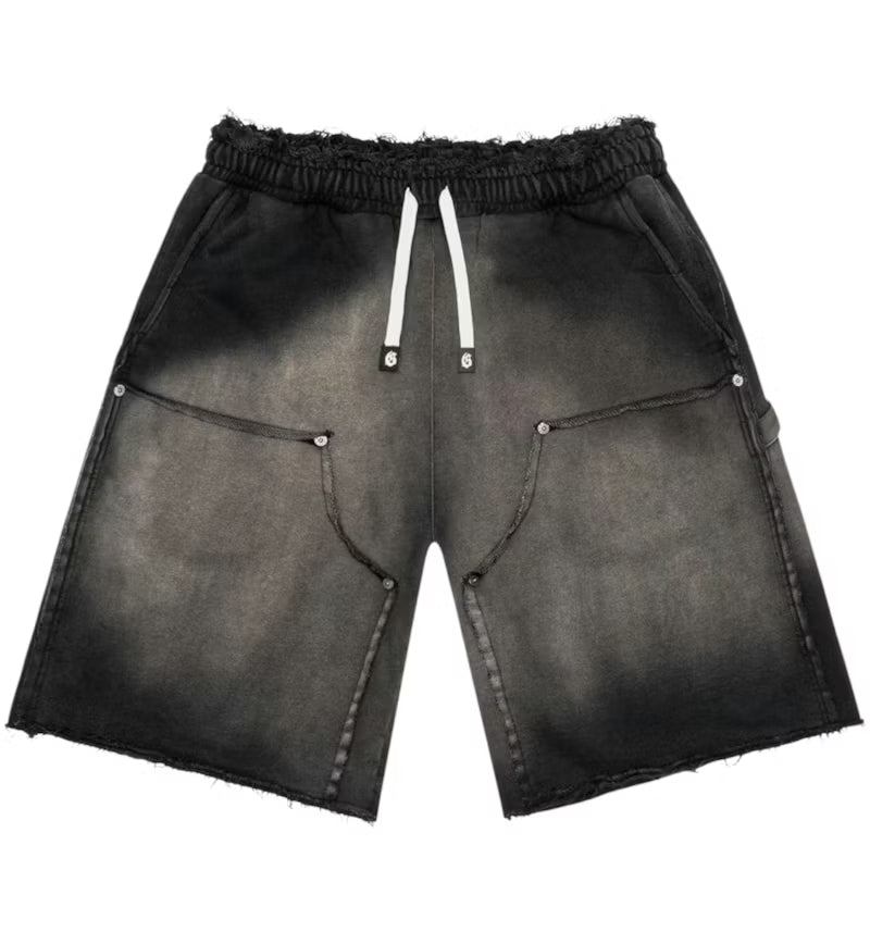 Godspeed 'Distressed Carpenter' Black Sun Fade Shorts