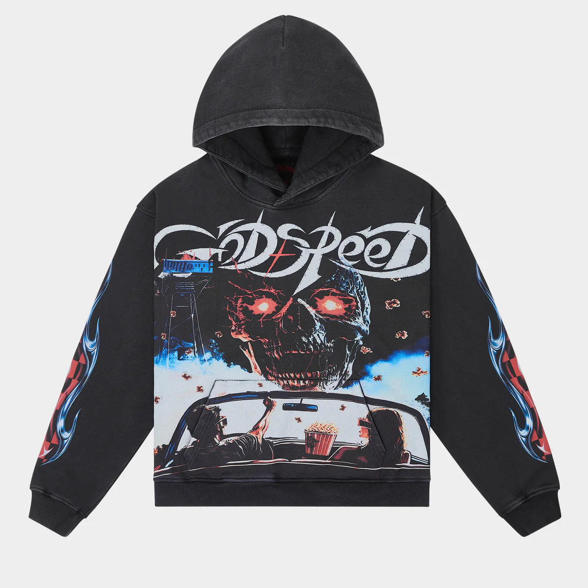 Godspeed 'Drive In' Black Wash Hoodie