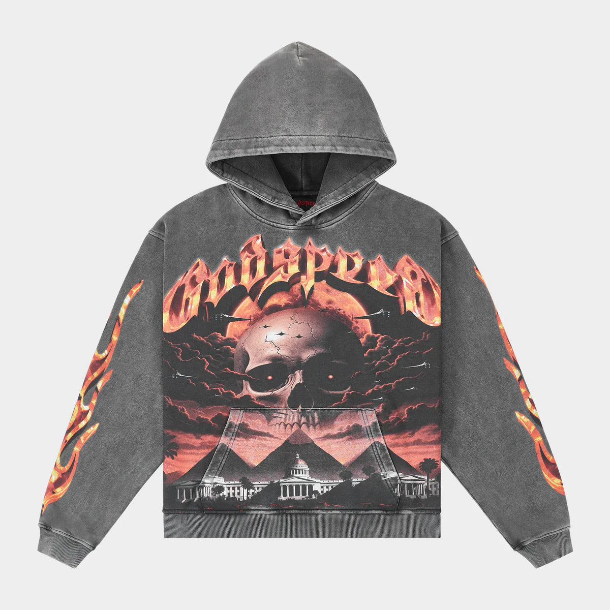 Godspeed 'Echoes of Empire' Grey Wash Hoodie