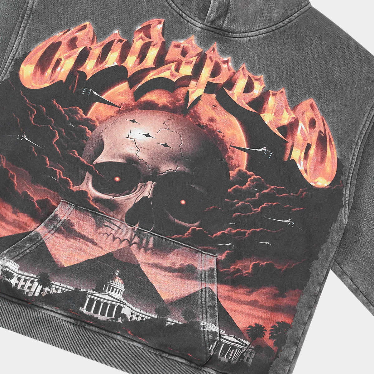 Godspeed 'Echoes of Empire' Grey Wash Hoodie