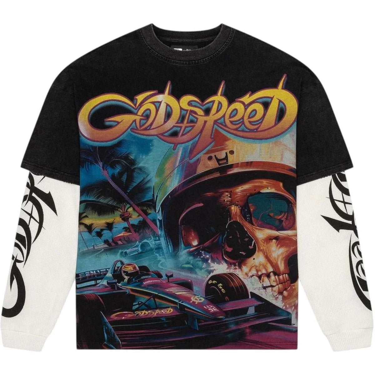 Godspeed 'F1 Dreams' Black Layered LS Tee