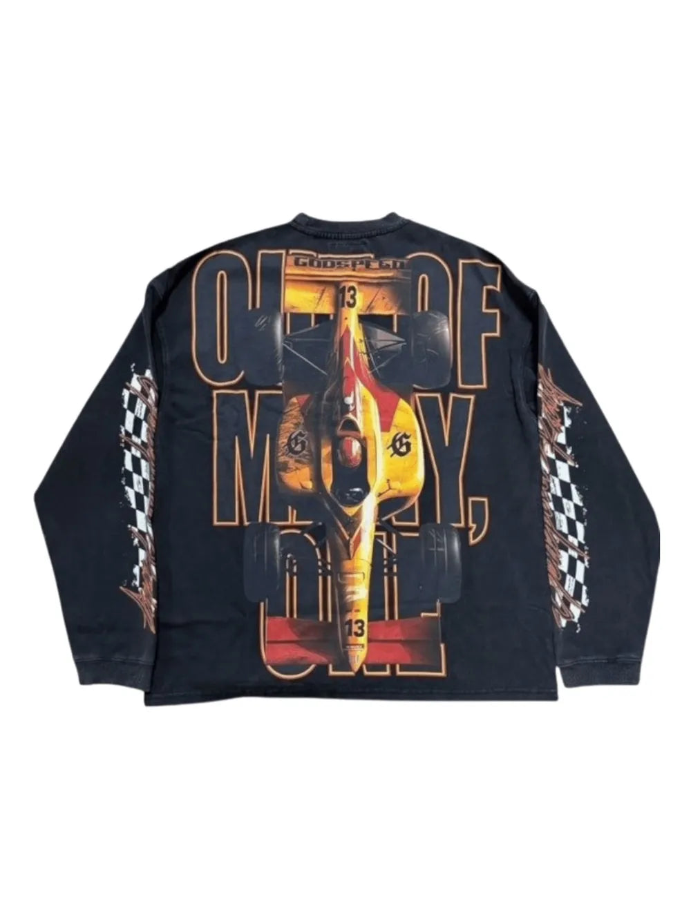 Godspeed 'F1 Finishline' LS Black Tee