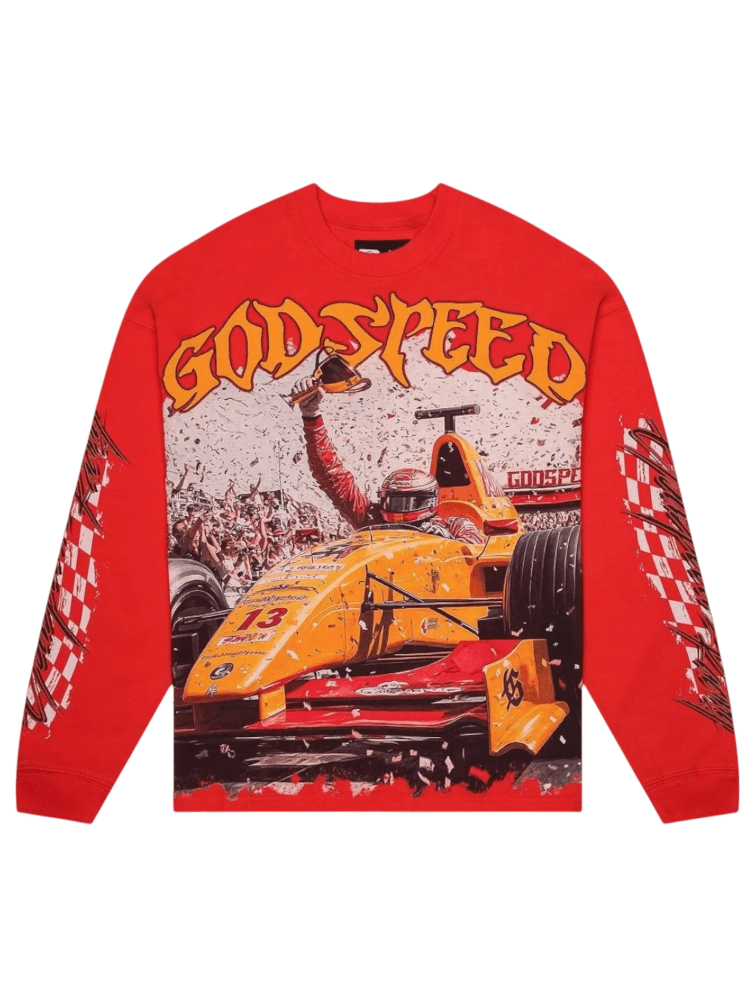 Godspeed 'F1 Finishline' LS Red Tee
