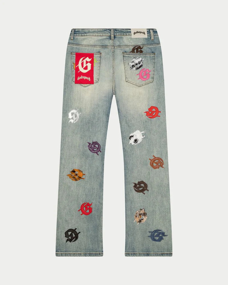Godspeed 'Infinity Denim' Blue & Multicolor Wash Jeans