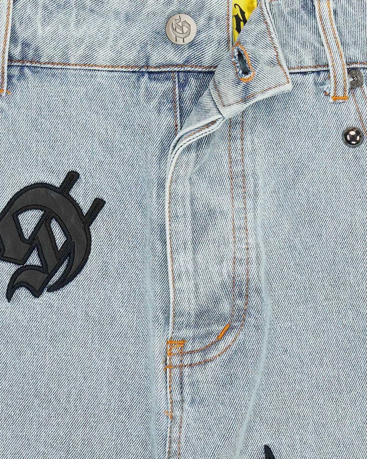 Godspeed 'Infinity Logo' Light Wash Jean Shorts
