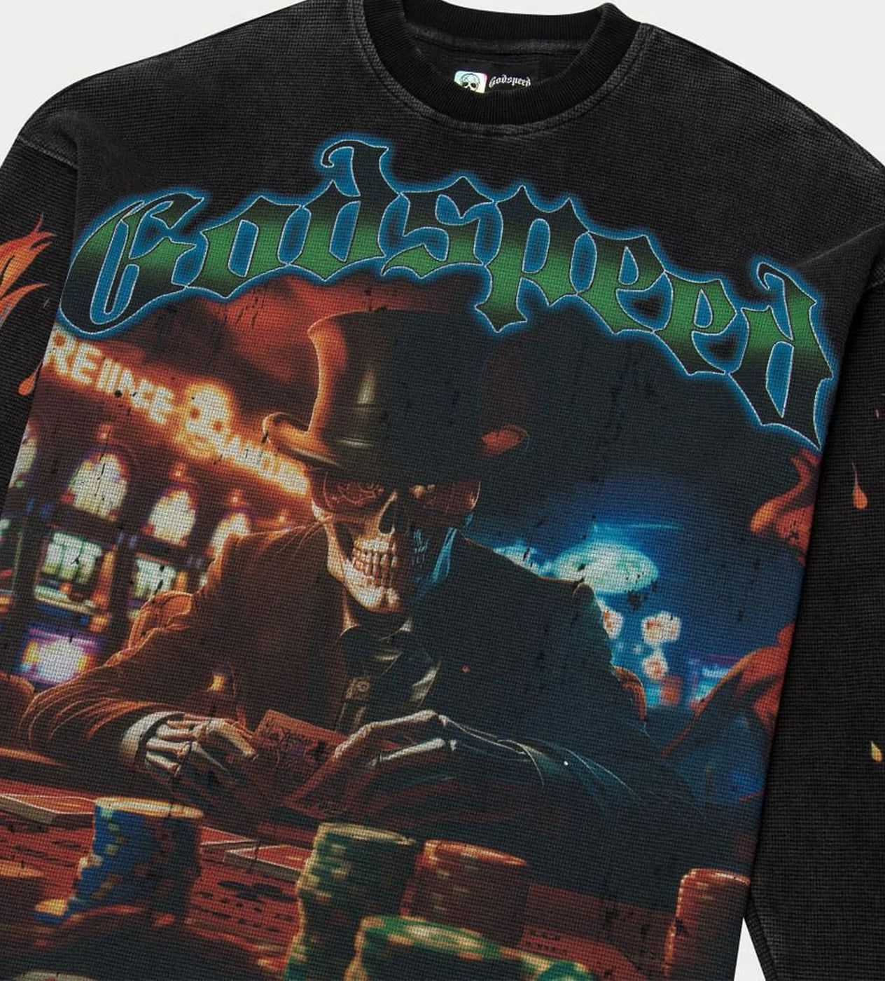 Godspeed 'L-A-G' Black Wash Thermal Tee