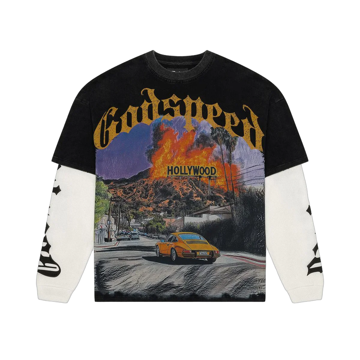 Godspeed 'Los Scandalous Layered' Black LS Tee