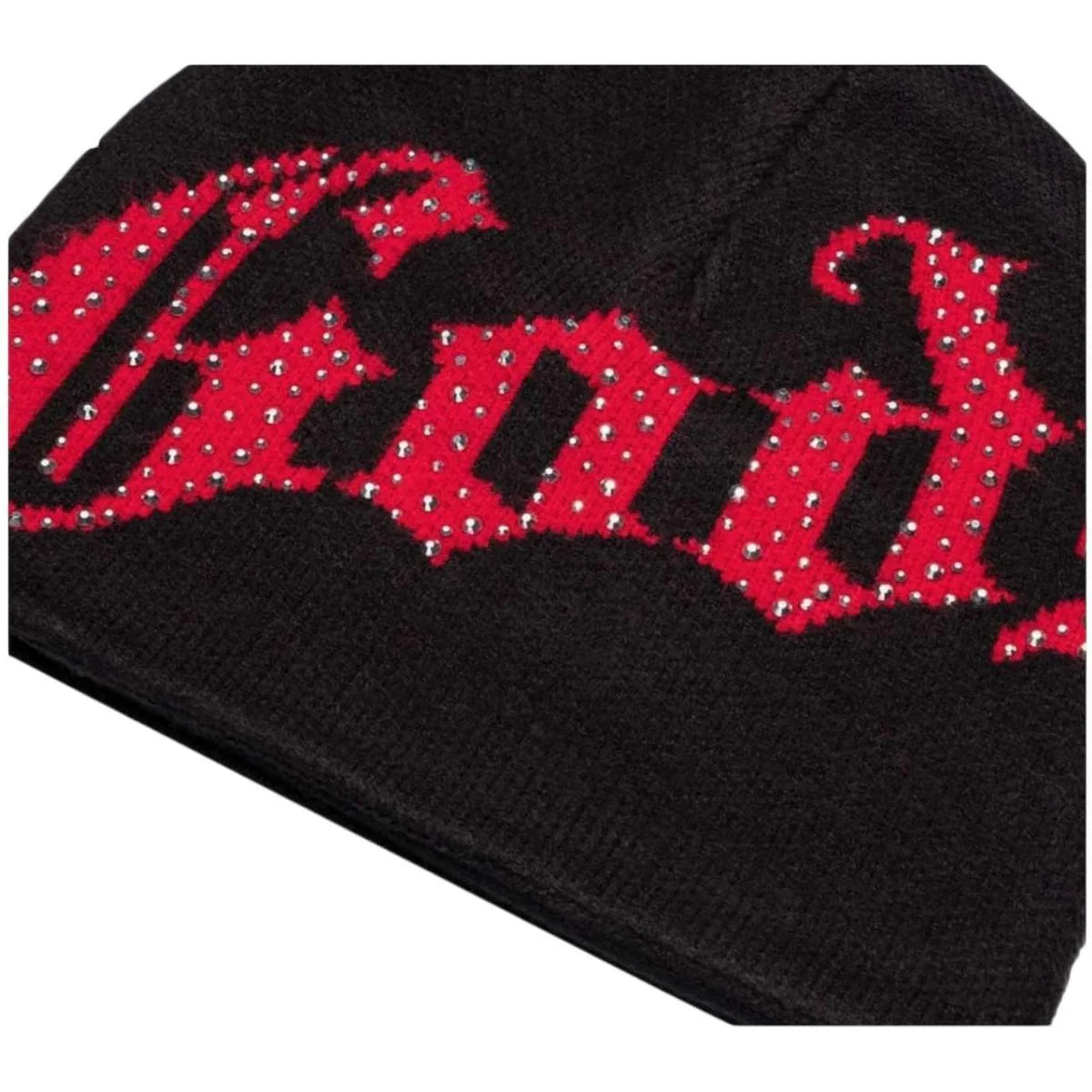 Godspeed 'OG Logo' Studded Black & Red Beanie