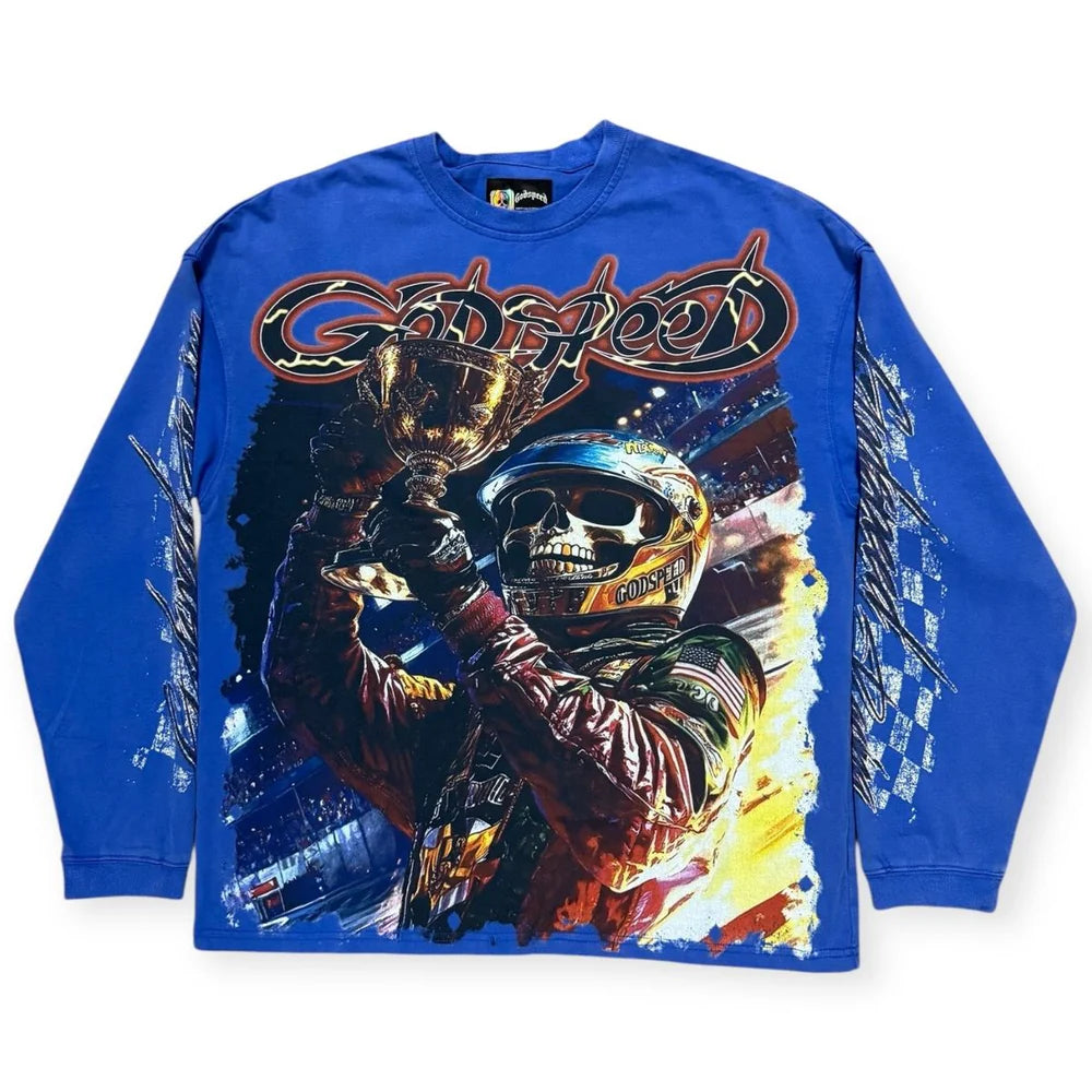 Godspeed 'Podium Dreams' Royal Blue LS Tee