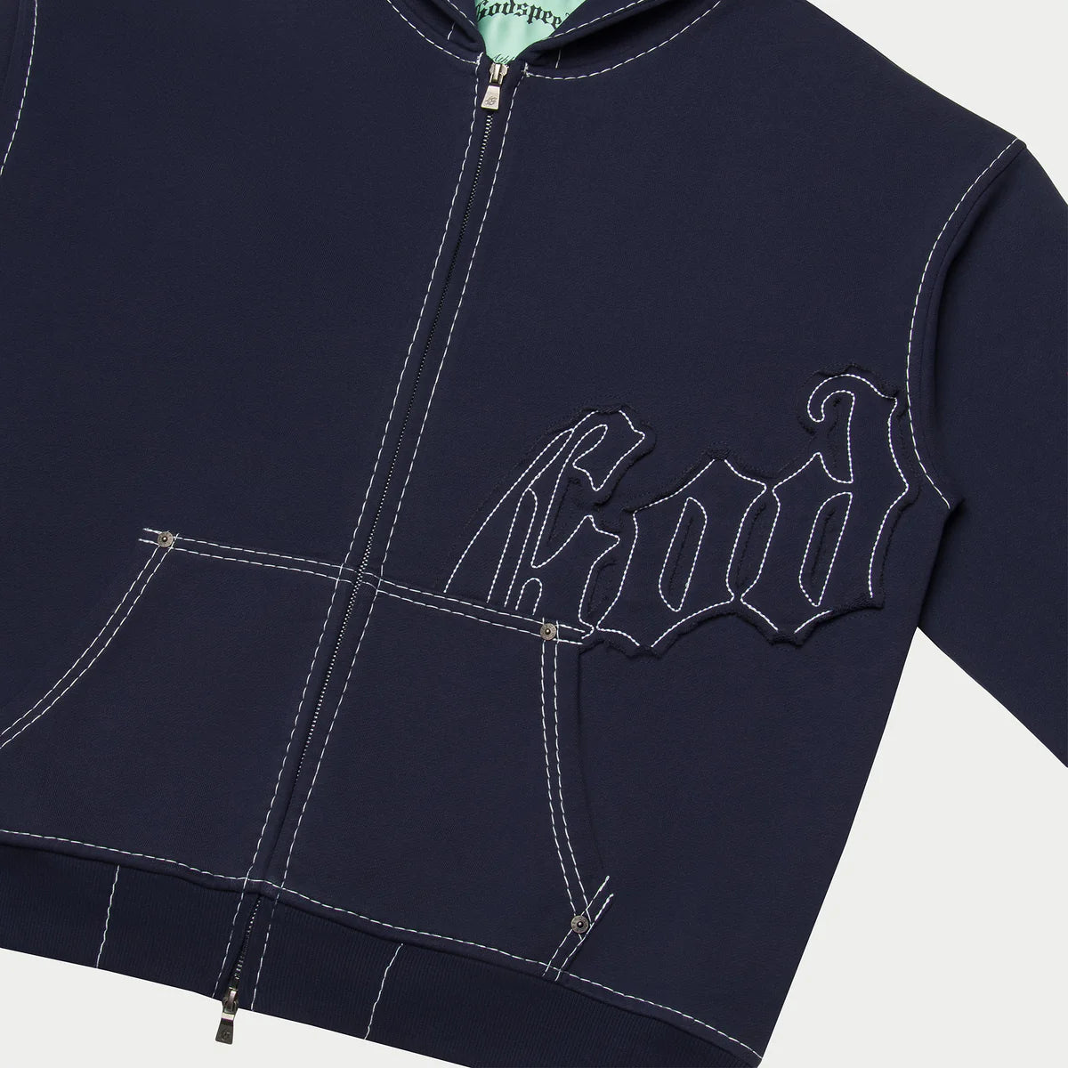 Godspeed 'Stitched' OG Logo Navy Hoodie