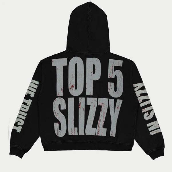 Godspeed "Top 5 Slizzy" VVS Black Wash Hoodie