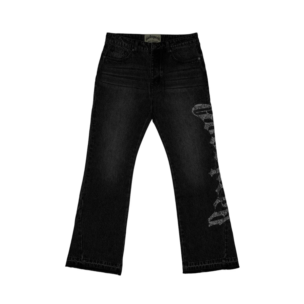 Godspeed 'Vertical OG Logo' Black & White Wash Jeans