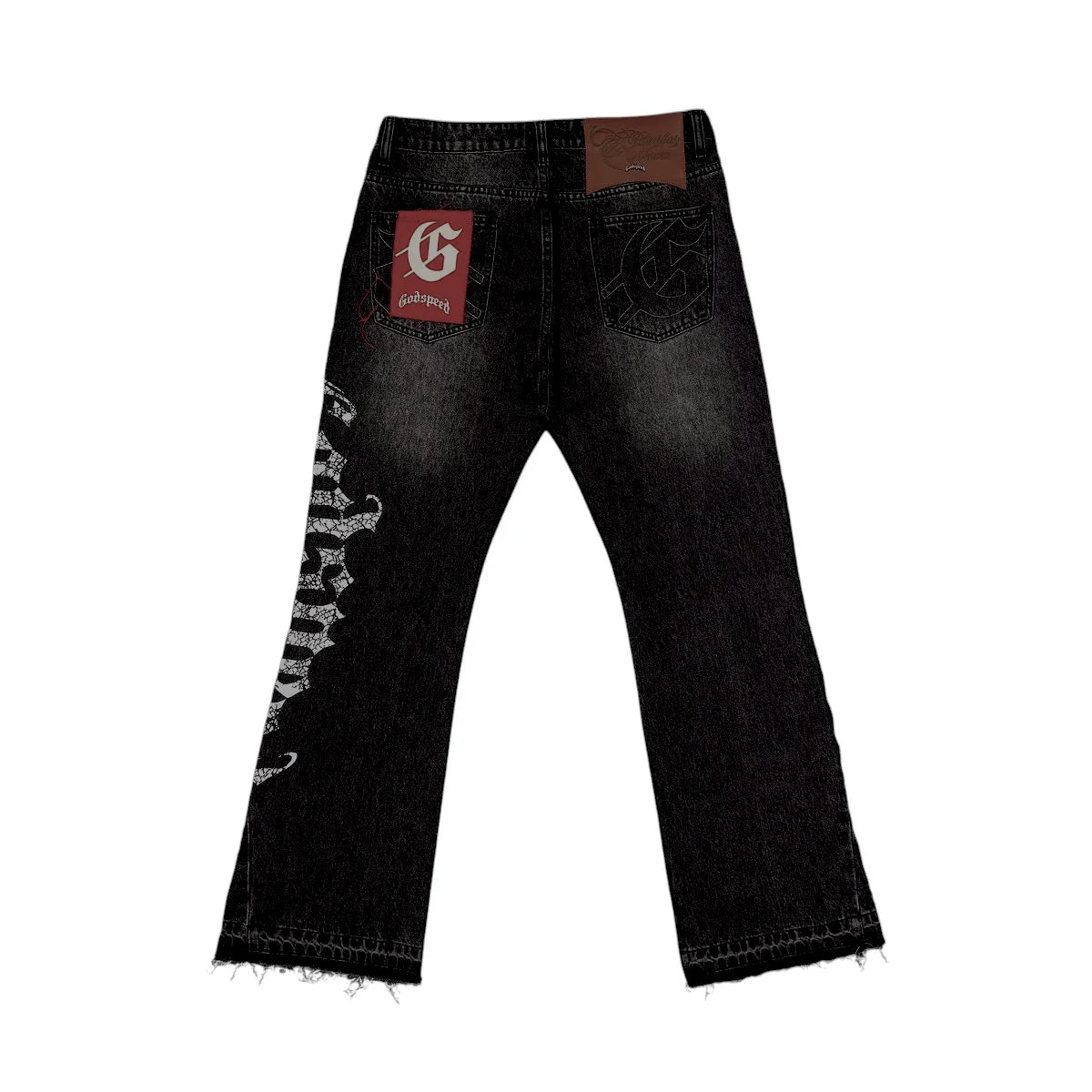 Godspeed 'Vertical OG Logo' Black & White Wash Jeans
