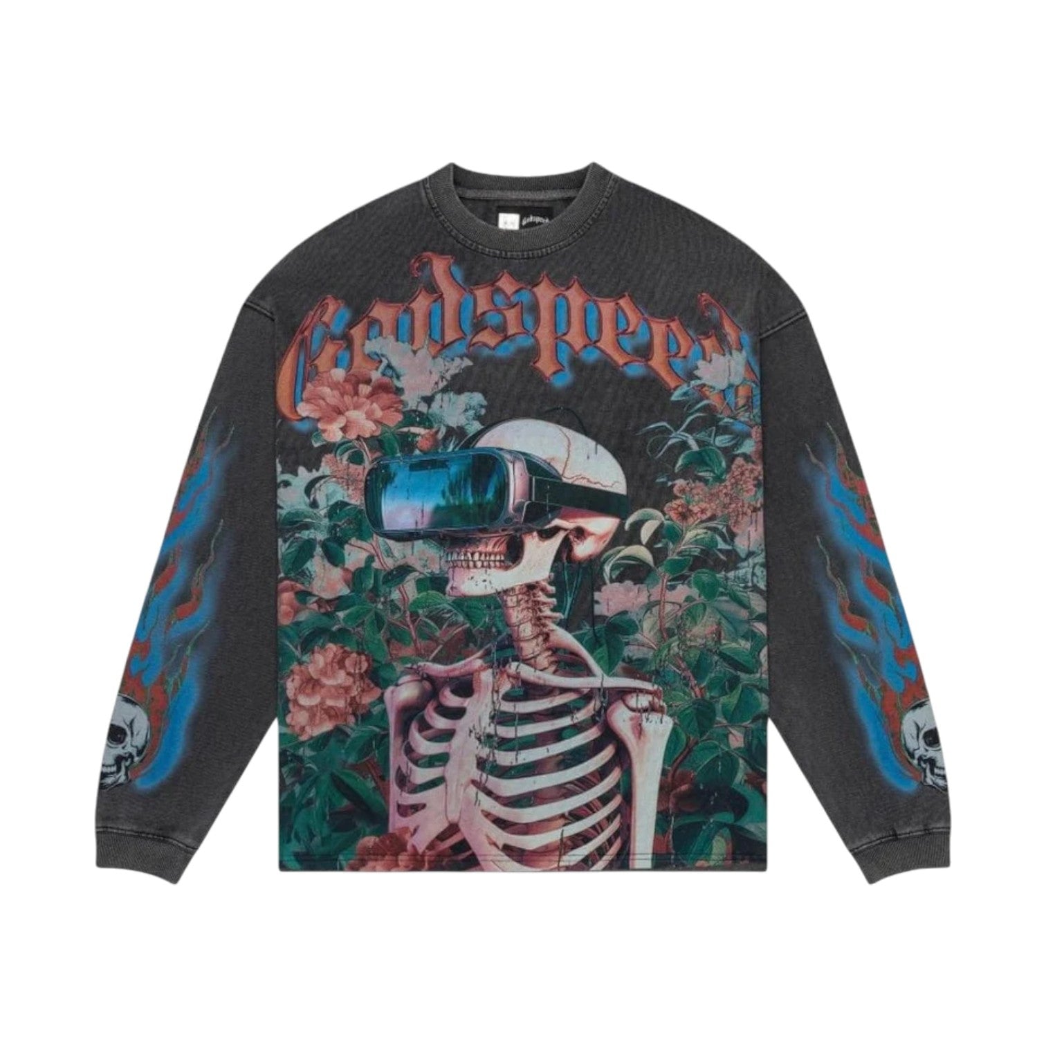 Godspeed 'Vision Flowers' Grey Wash LS Thermal