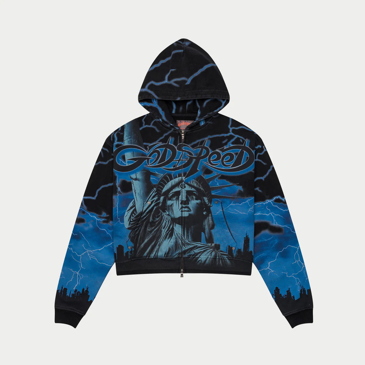 Godspeed 'Voltage' Blue Zip Up Hoodie