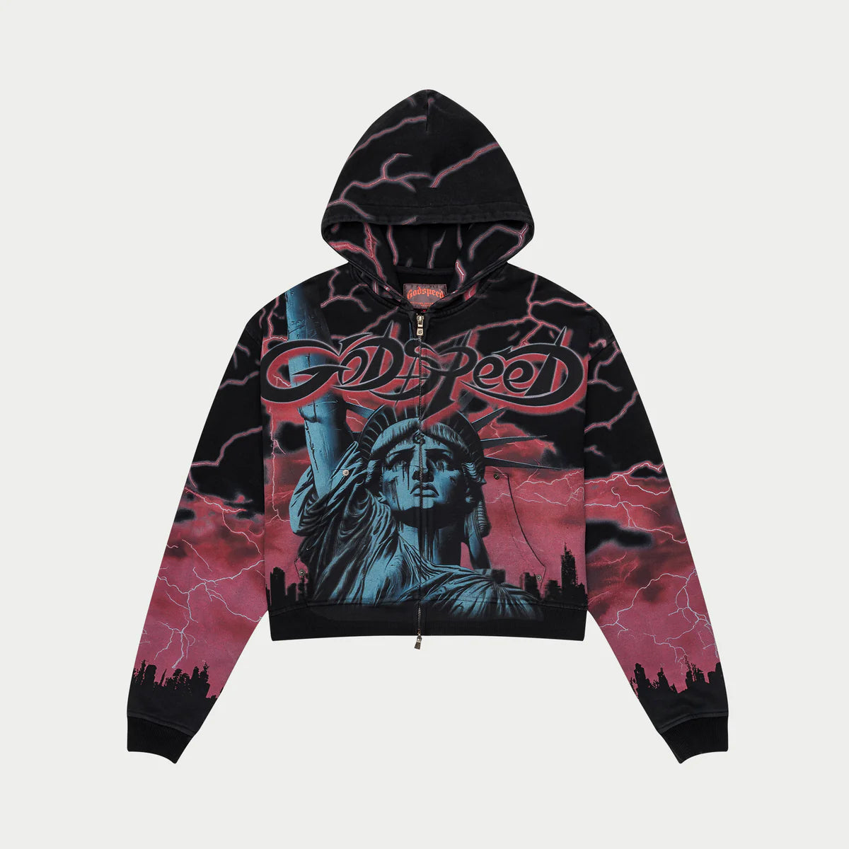 Godspeed 'Voltage' Red Zip Up Hoodie