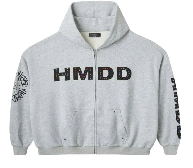 HMDD 'Chimstone' Grey Zip Up Hoodie