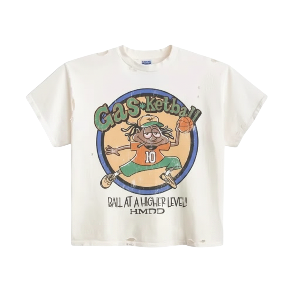 HMDD 'Gasketball' White Tee
