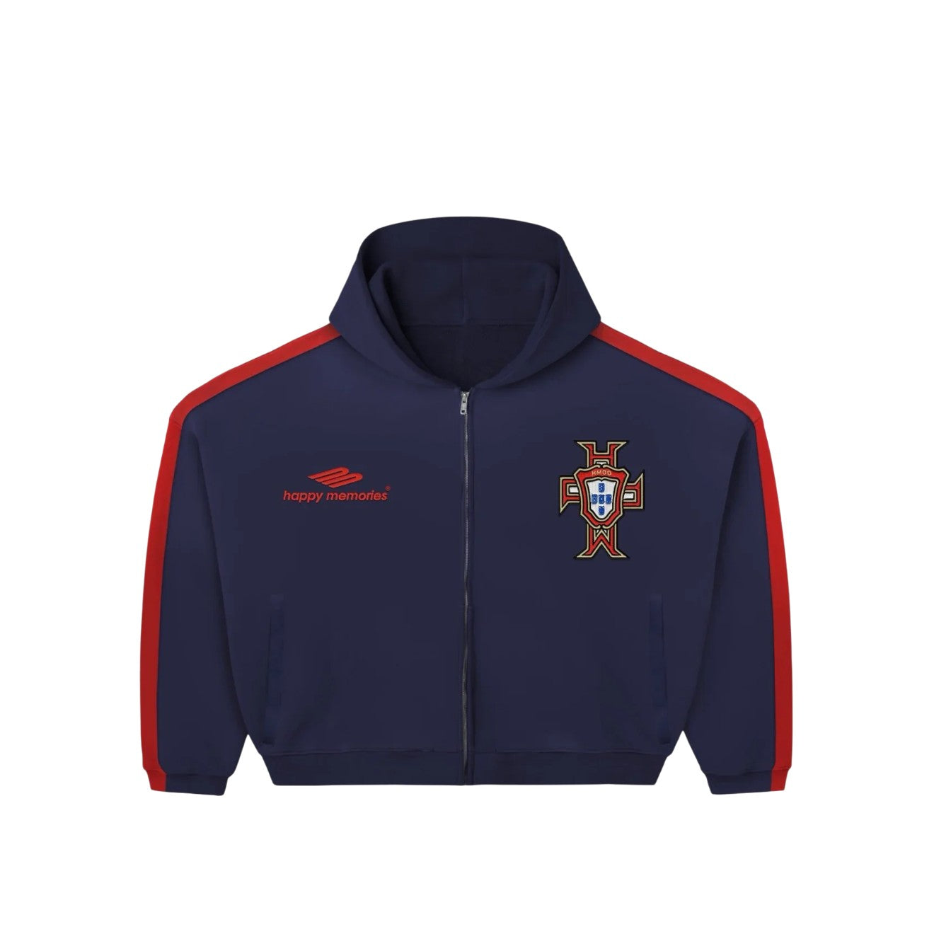 HMDD 'Lisbon Racing 10' Navy Zip Up Hoodie