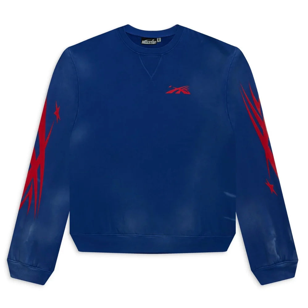 Hellstar Blue & Red Sports Crewneck