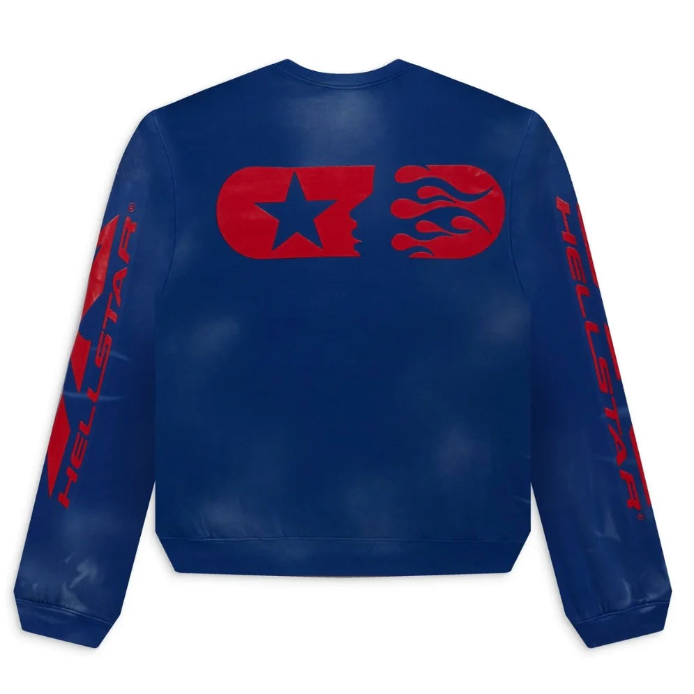 Hellstar Blue & Red Sports Crewneck