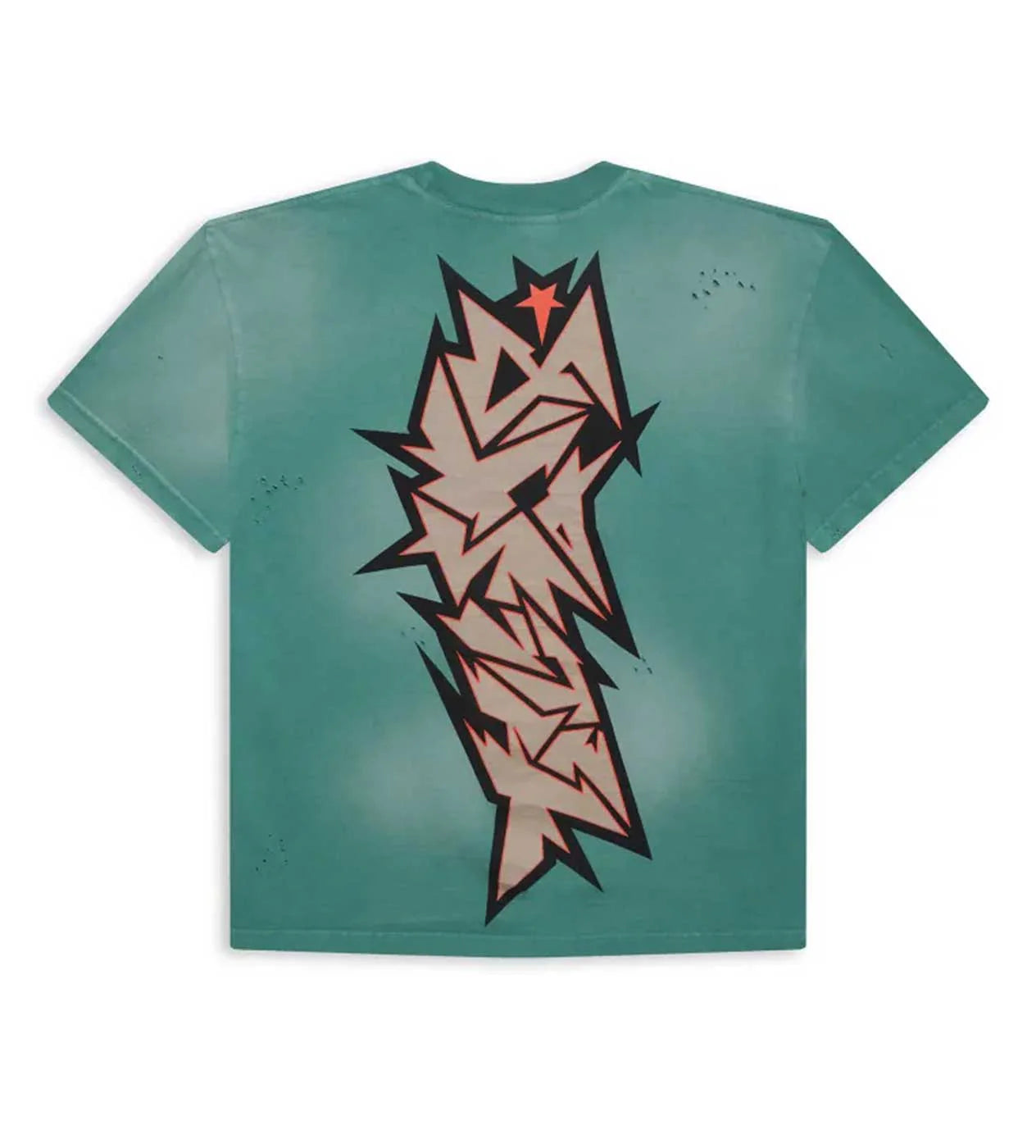 Hellstar 'Cracked Logo' Green Tee