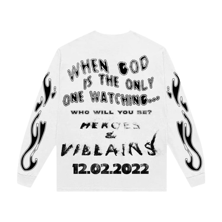 Hellstar x Metro Boomin 'Heroes & Villains' White LS Tee