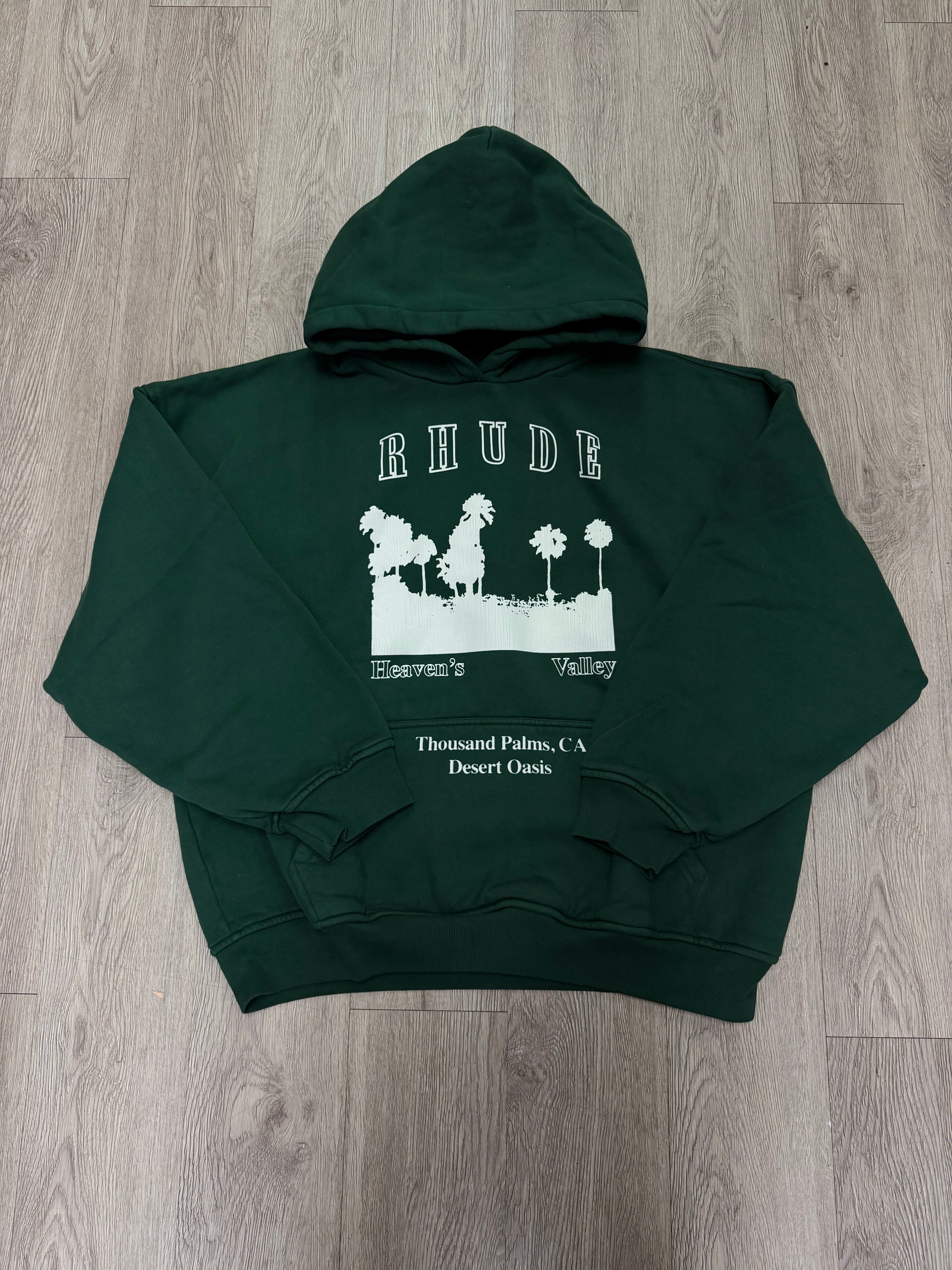 Rhude Green Thousand Palms Hoodie