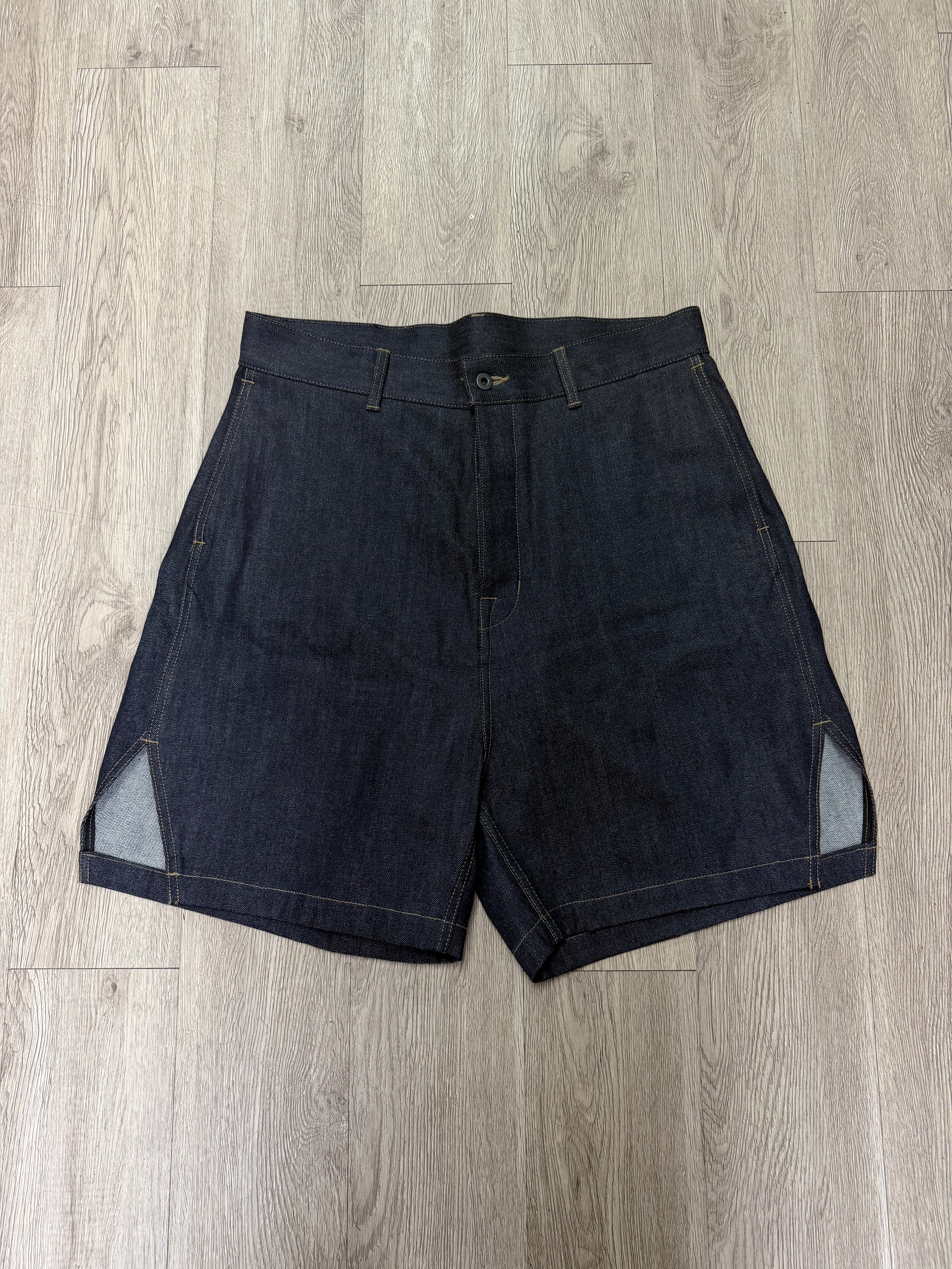 Rick Owens DRKSHDW Navy Selvedge Bermuda Shorts