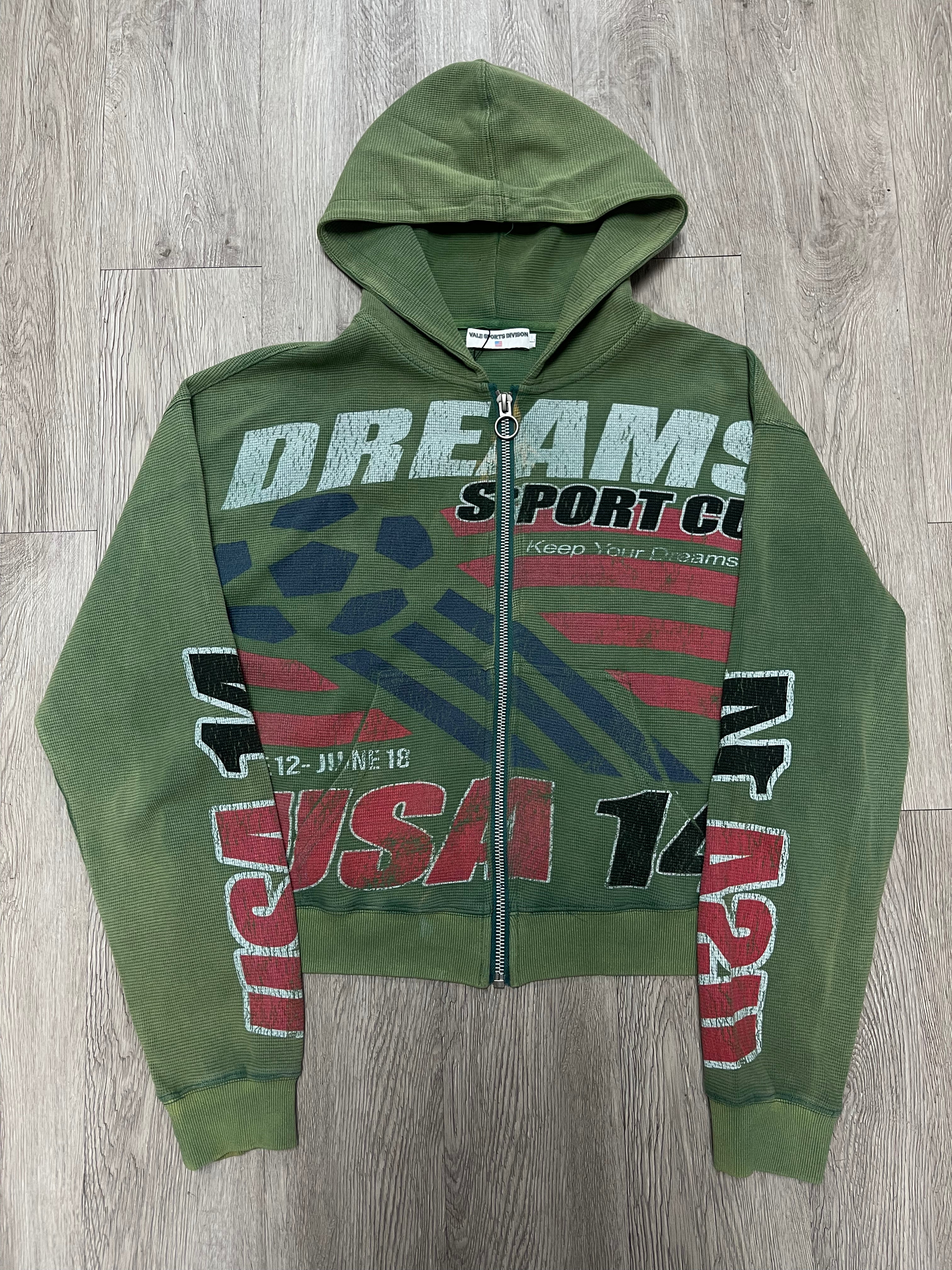 Vale USA14 Green Thermal Zip Up Hoodie