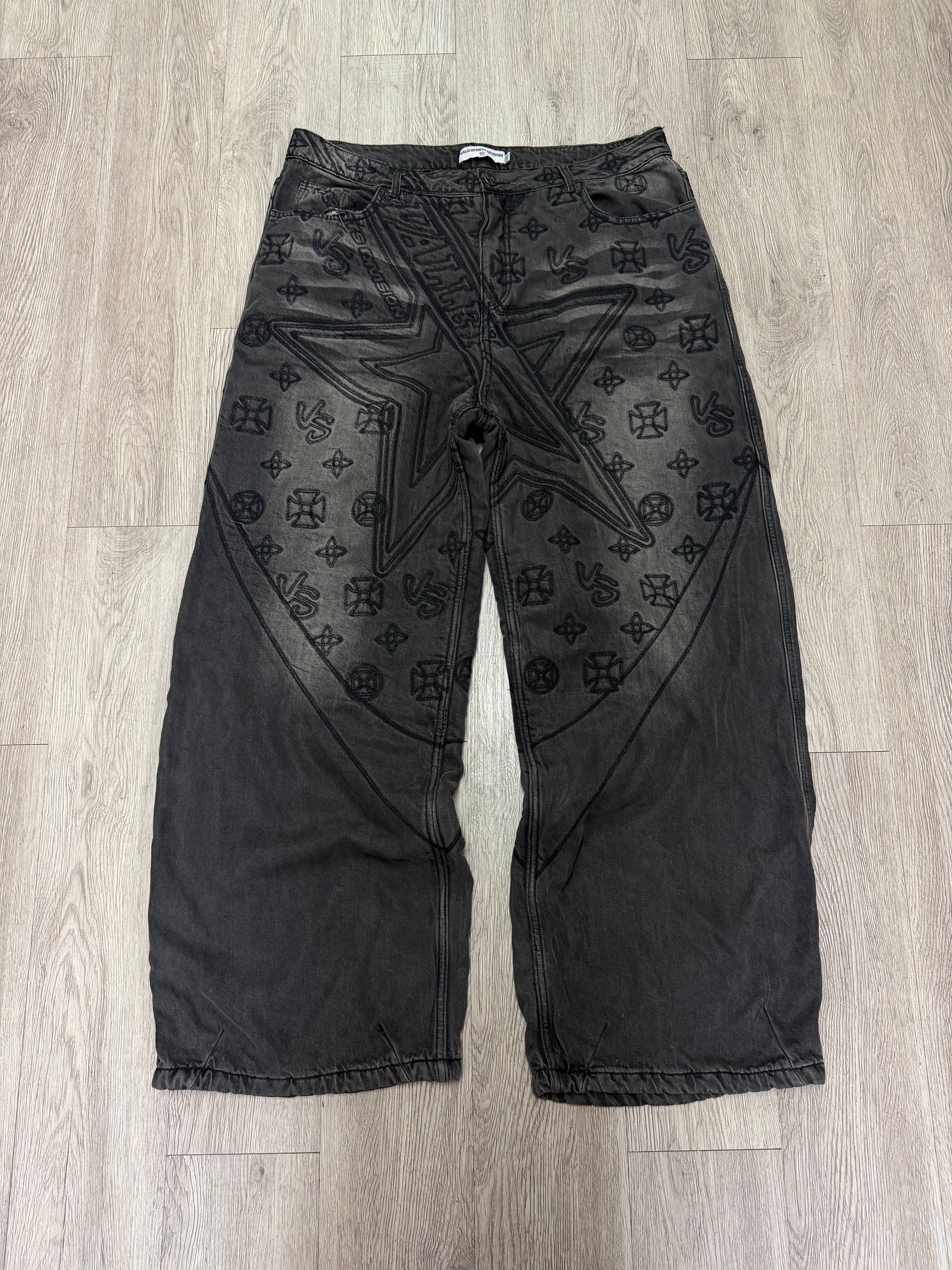 Vale Black Armour Padded Jeans