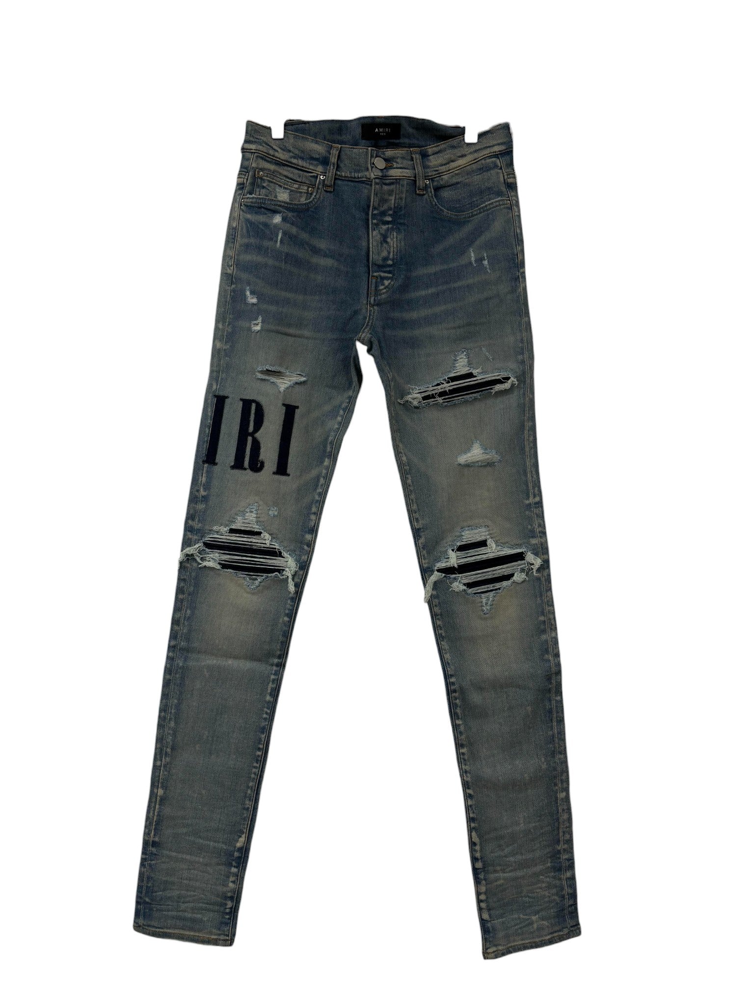 Amiri 'Side Logo' Blue Core Denim Jeans