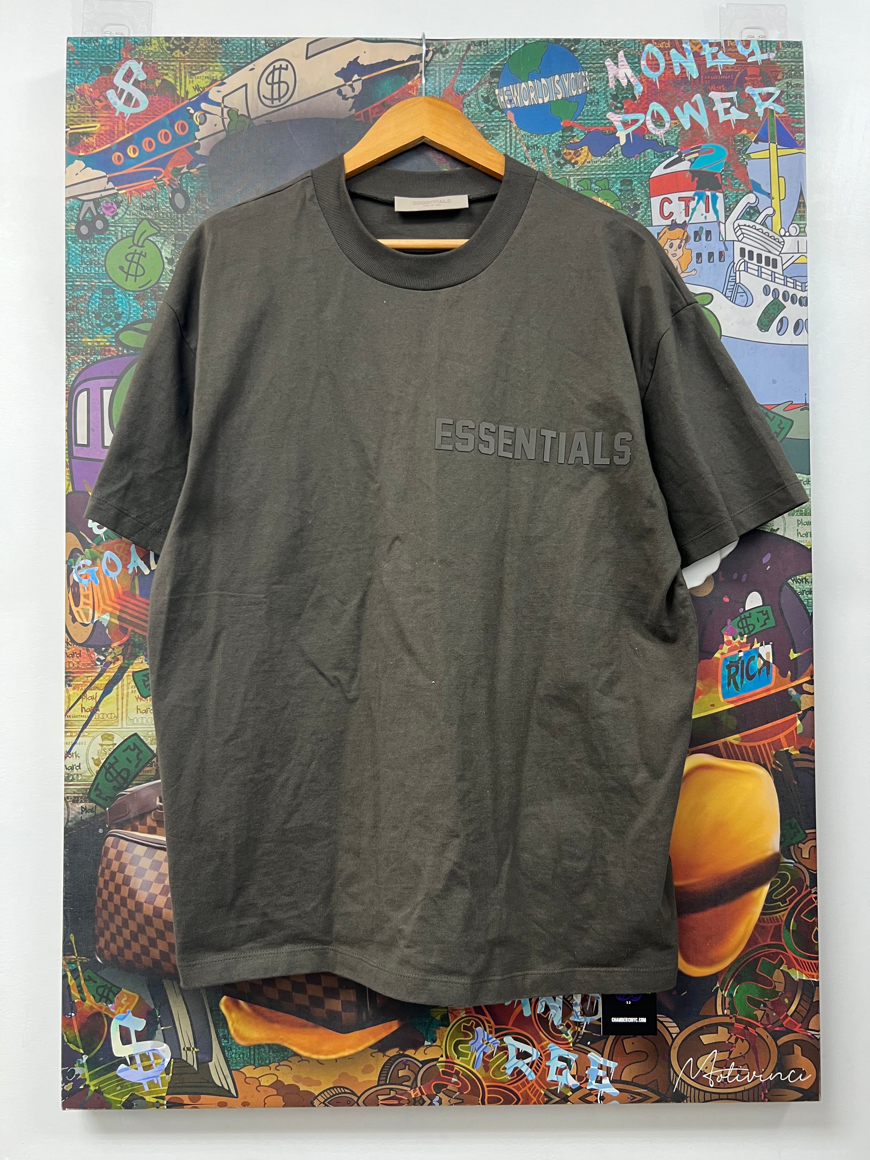 Essentials Taupe Logo Tee