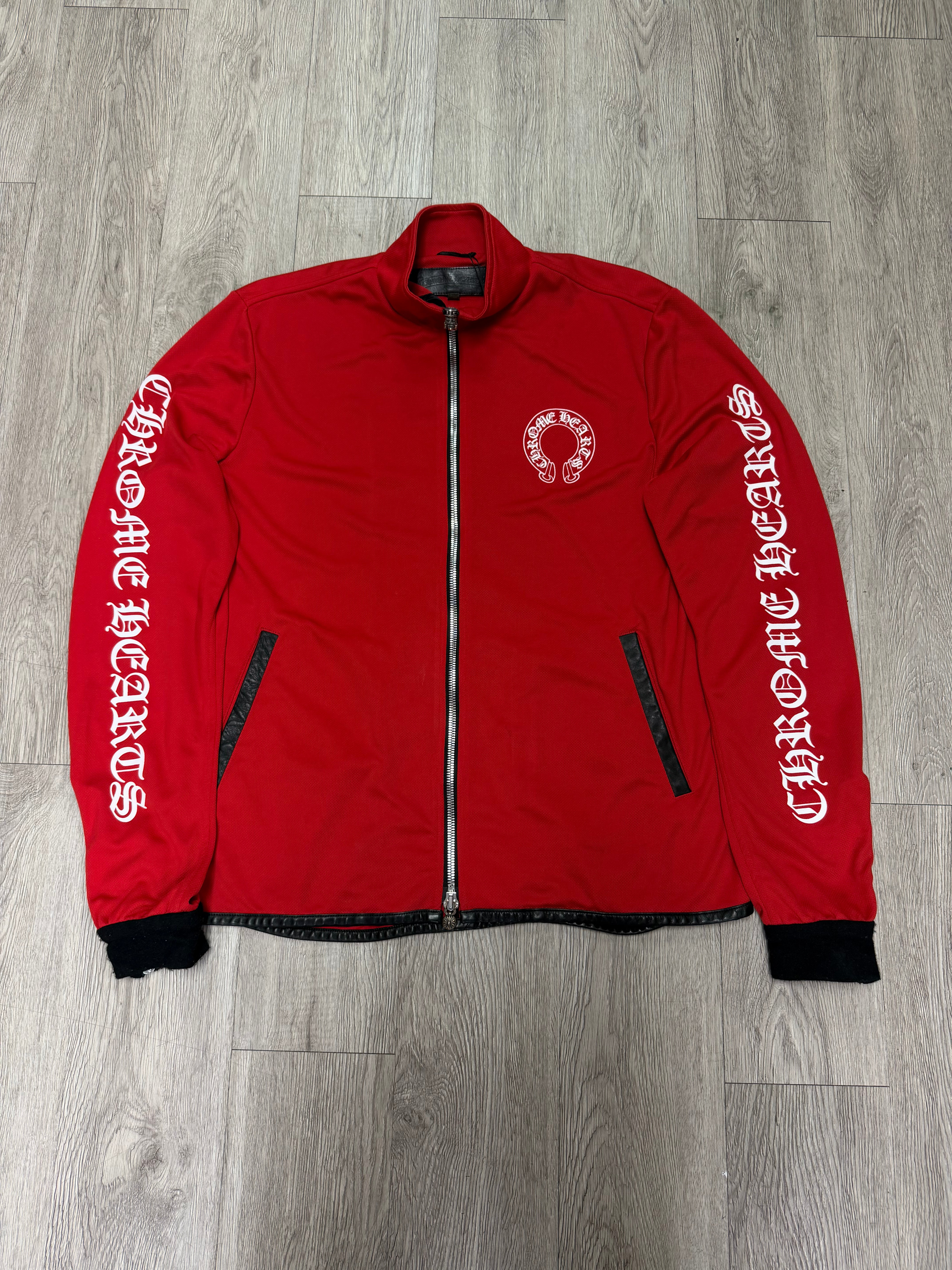 Chrome Hearts Red Horseshoe Track Jacket