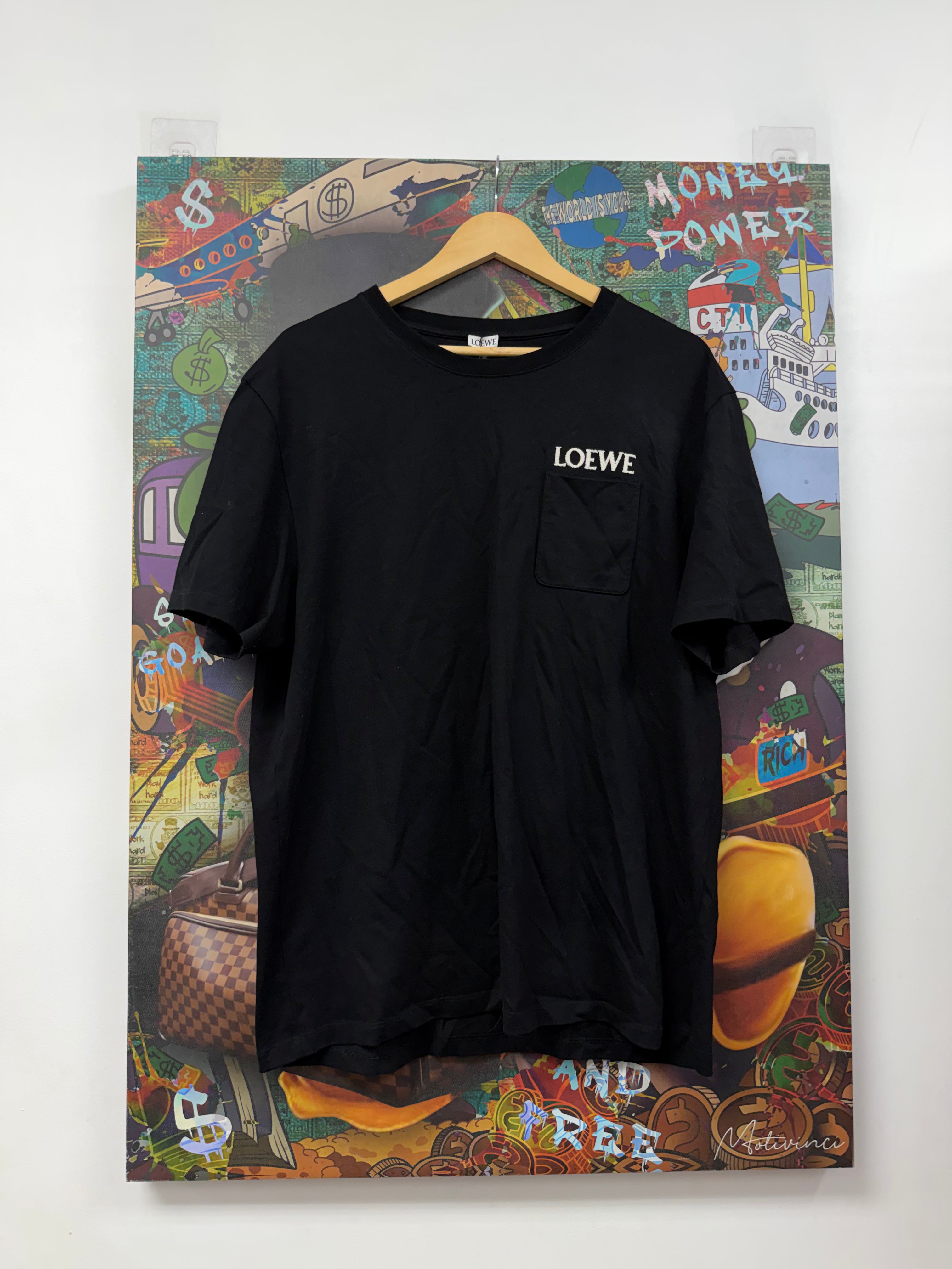 Loewe Black Cream Embroidered Tee