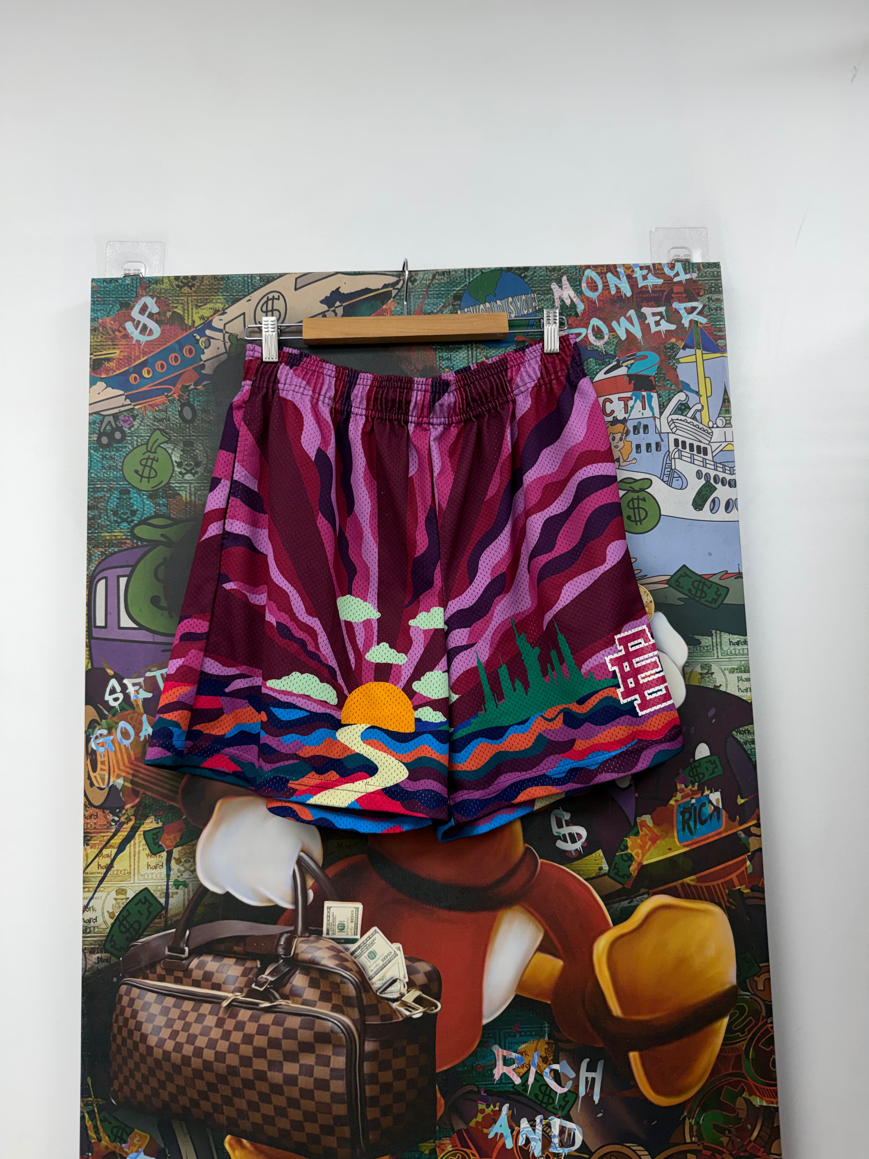 Eric Emanuel Purple Skyline Shorts