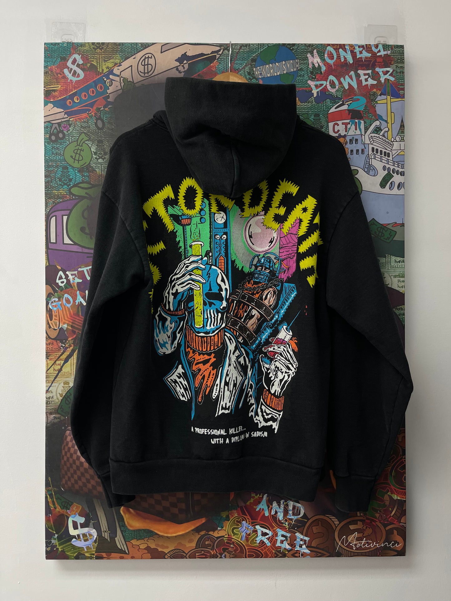 Warren Lotas Doctor Death Hoodie Black Multi Used Medium