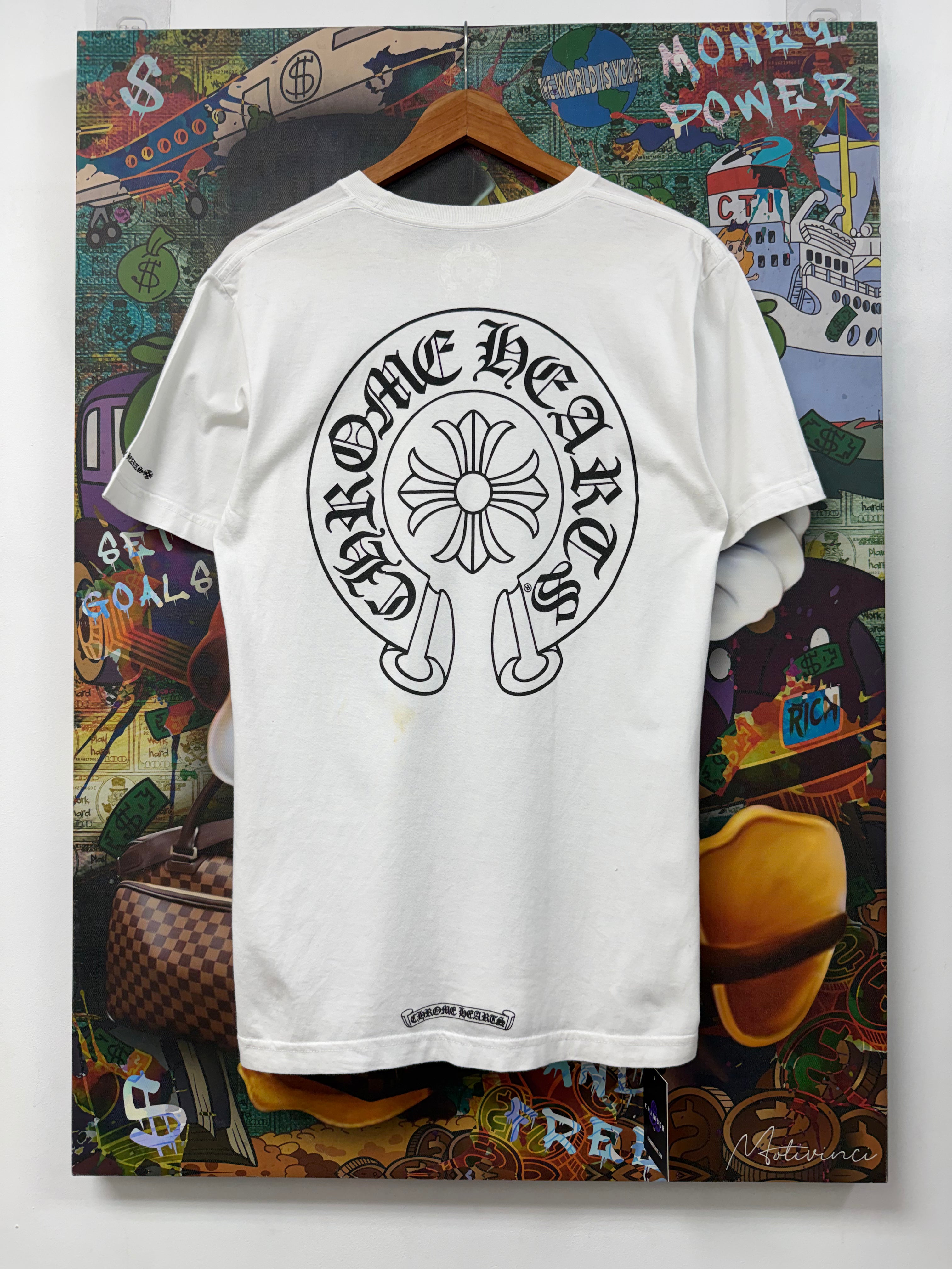 Chrome Hearts White Horseshoe Tee