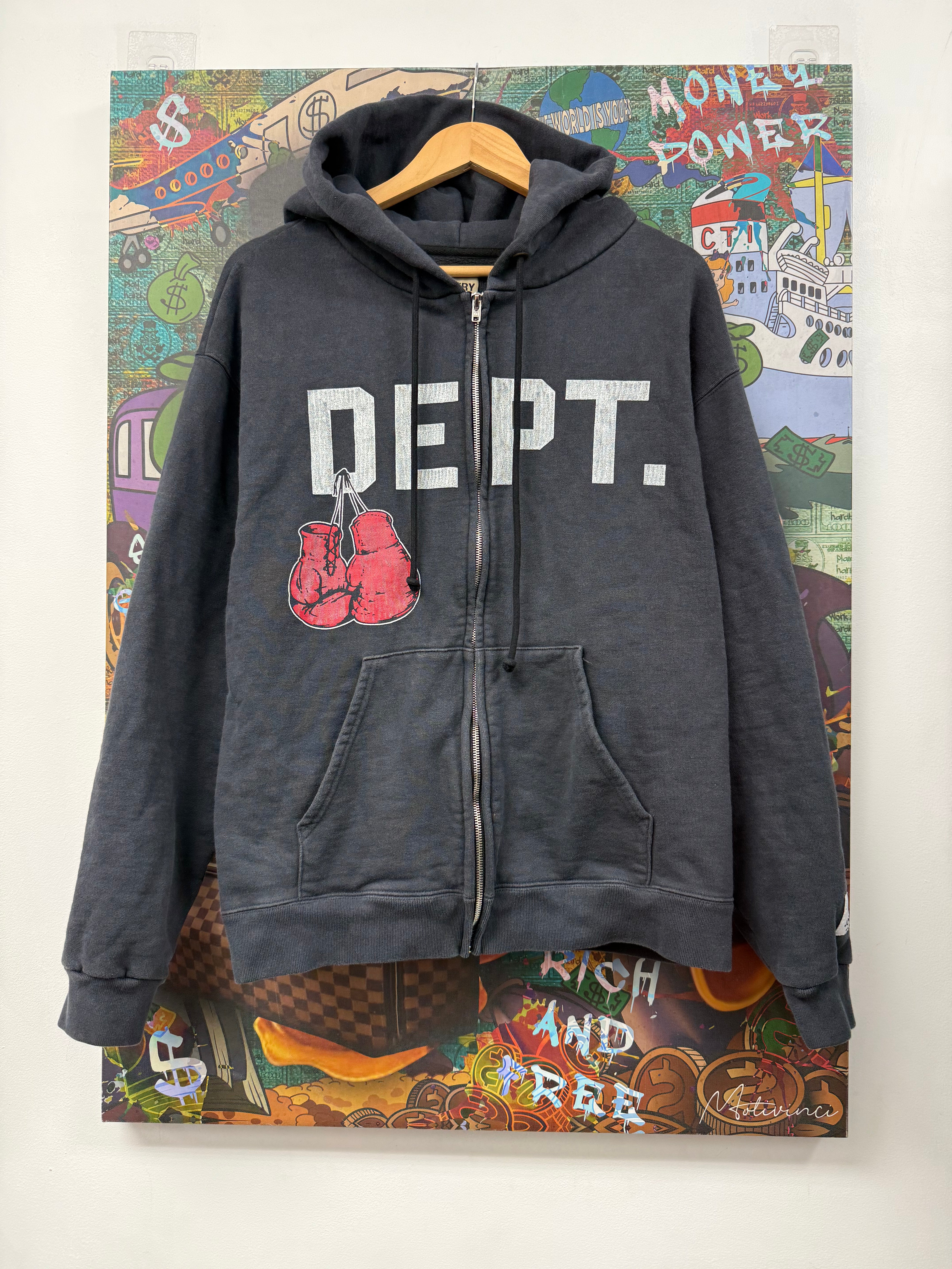 Gallery Dept Navy Wash Boxing Zip Up