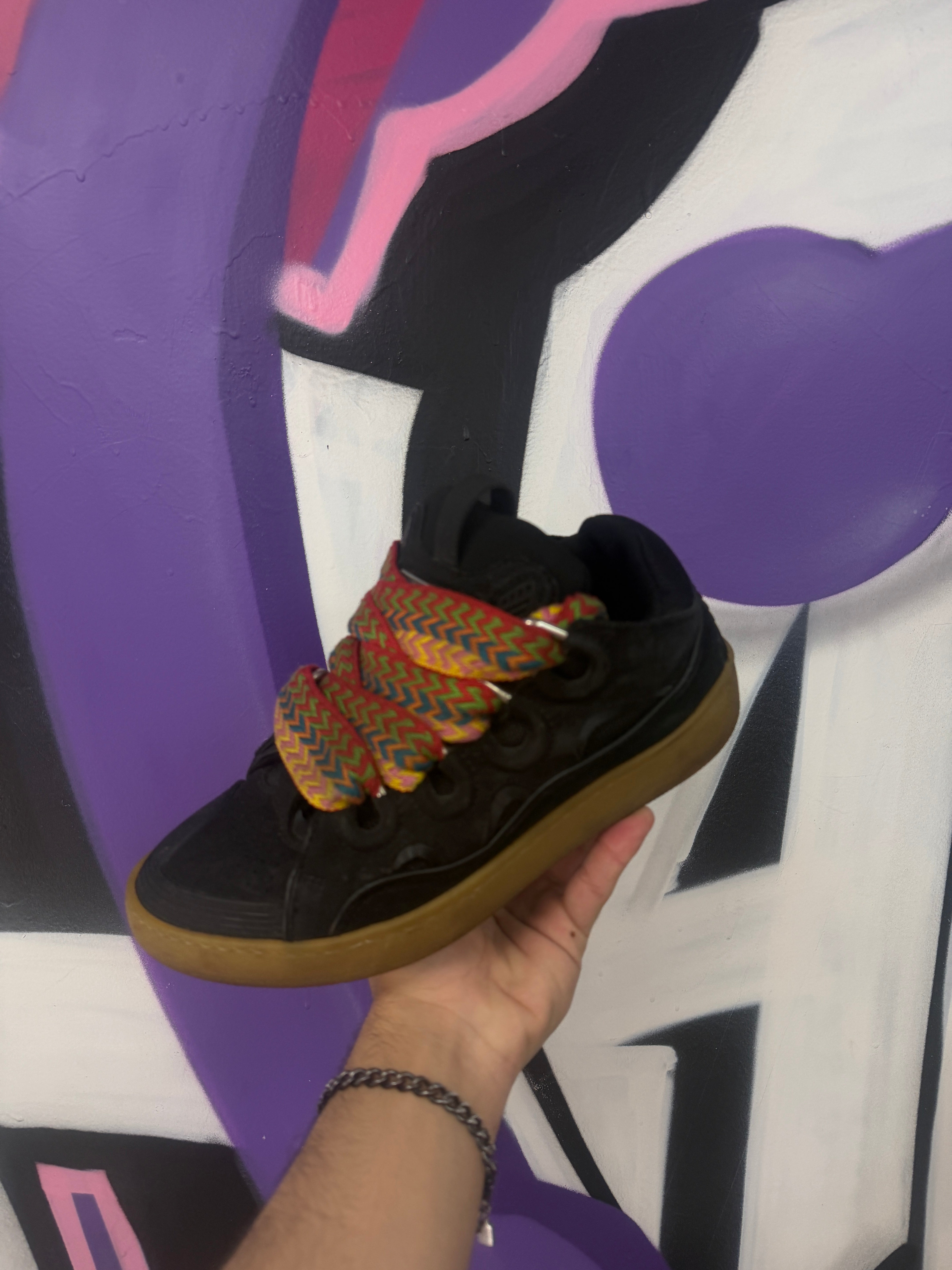 Lanvin Curb Black Gum Rasta Sneakers