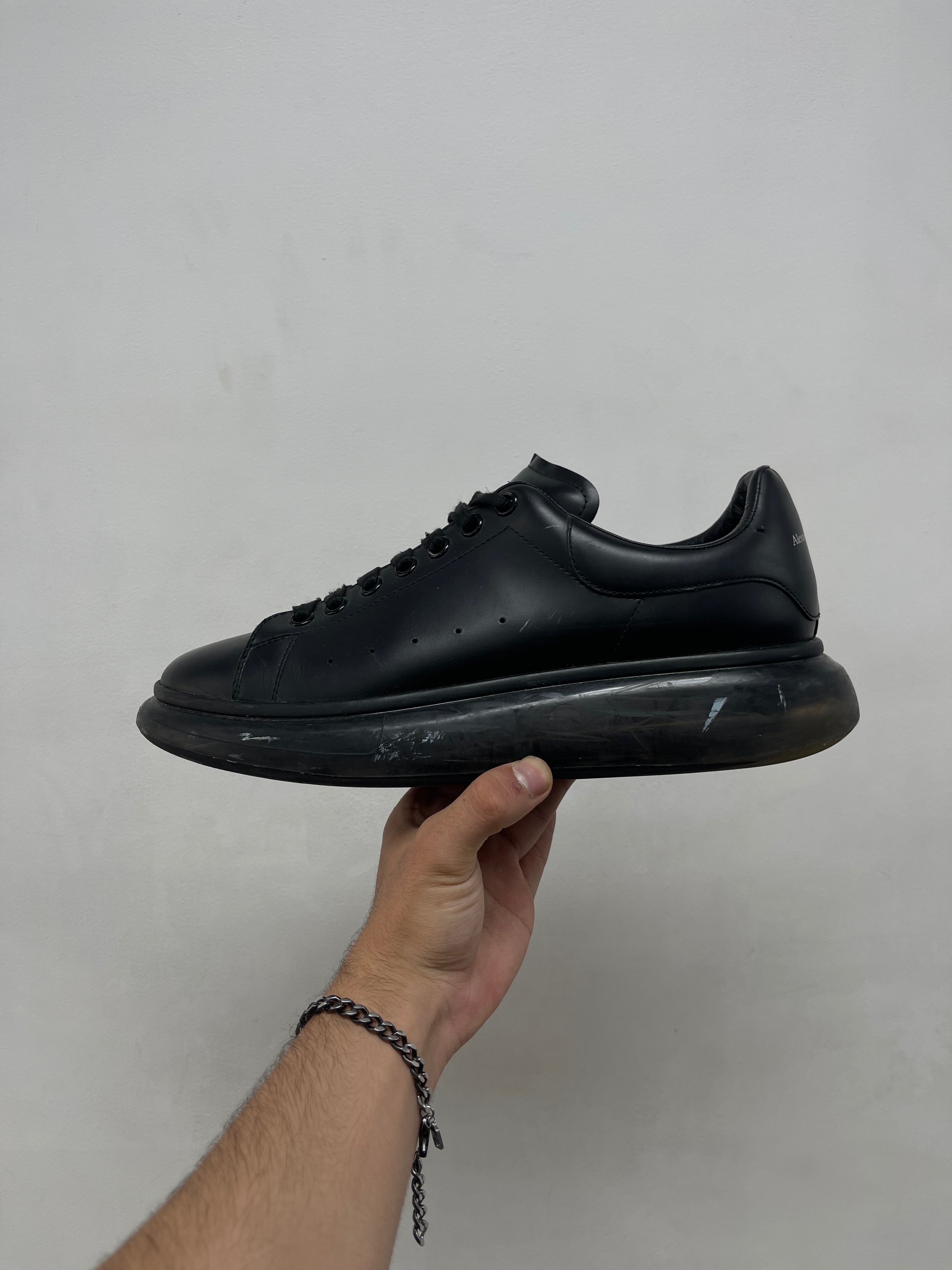 Alexander Mcqueen Black Clear Oversized Sneakers