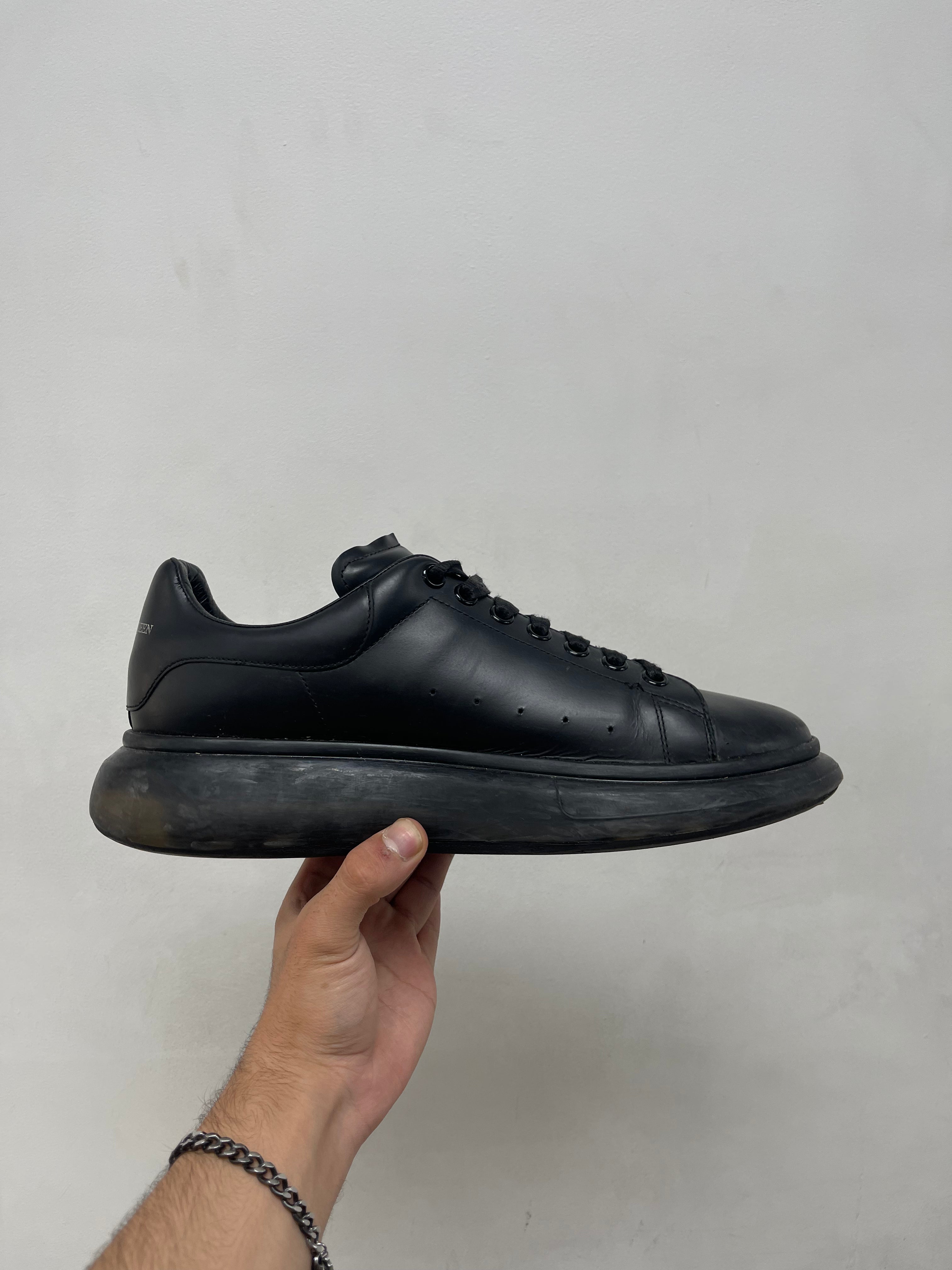 Alexander Mcqueen Black Clear Oversized Sneakers