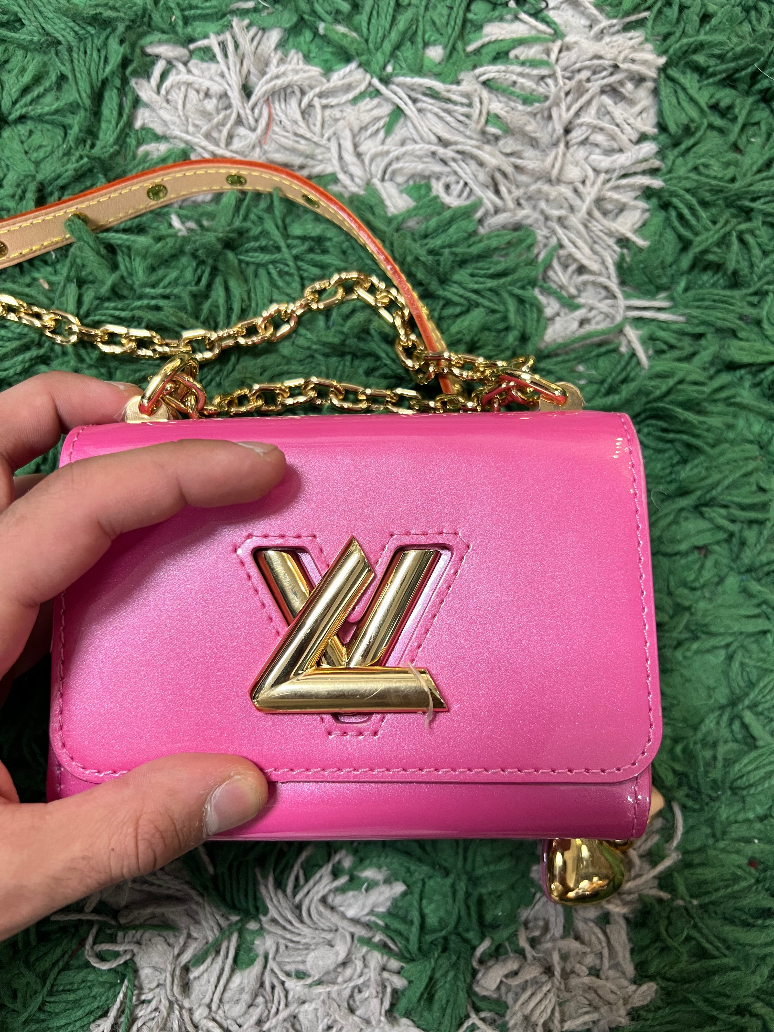 Louis Vuitton Pink Patent Chain Leather Bag Bag