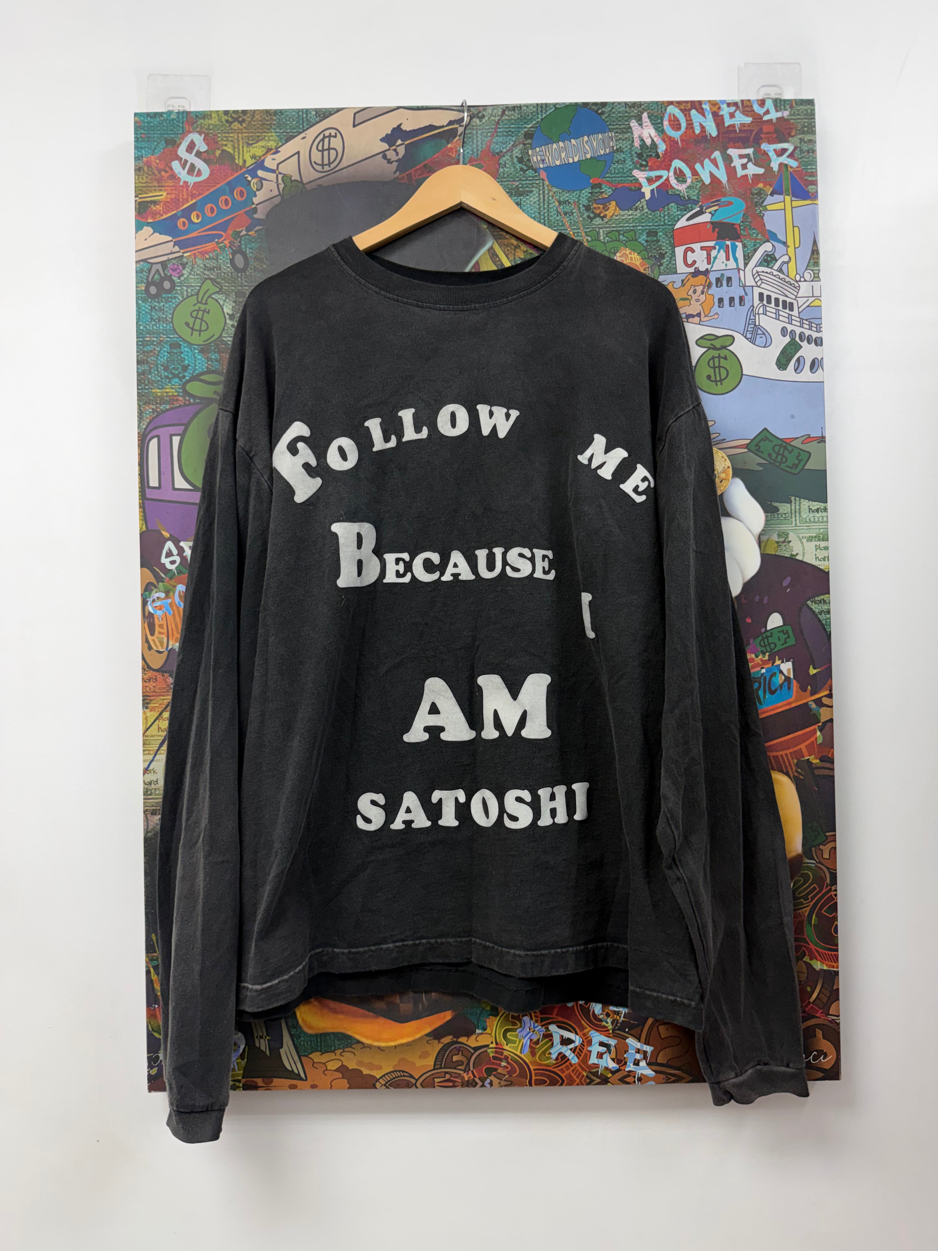Satoshi Nakamoto Black Wash Wash Here Long Sleeve