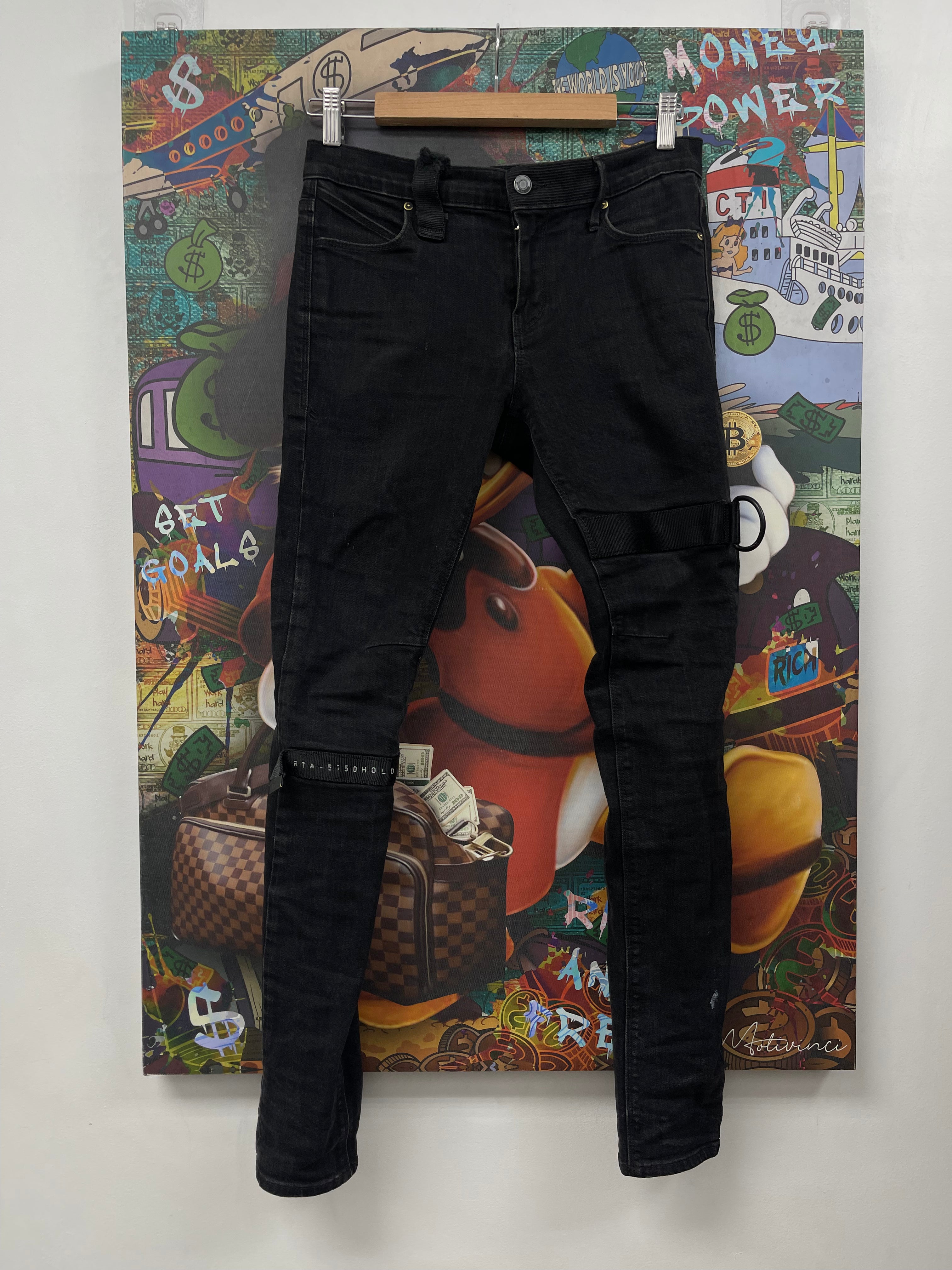 RTA Black Cargo Jeans