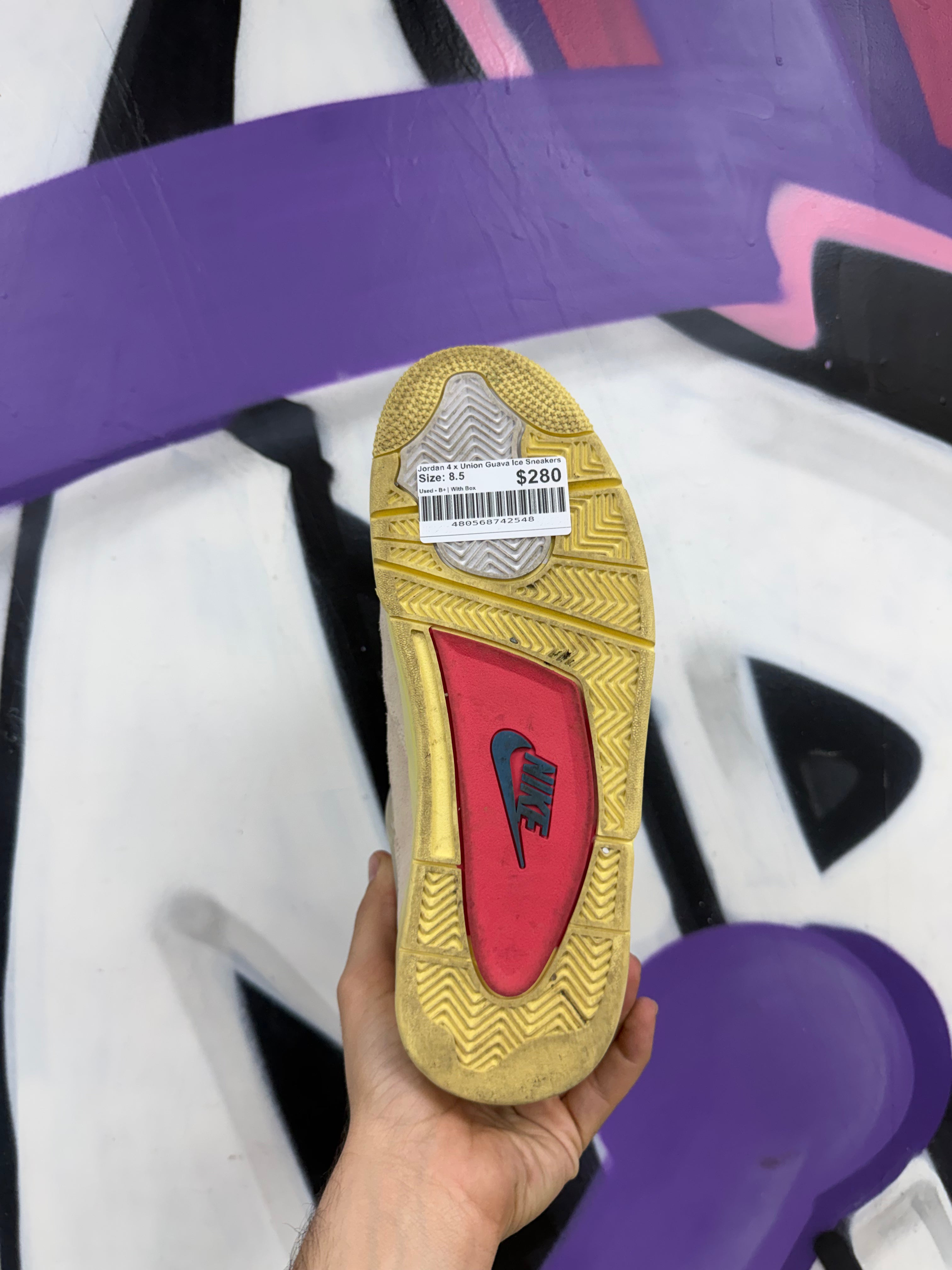Jordan 4 x Union Guava Ice Sneakers