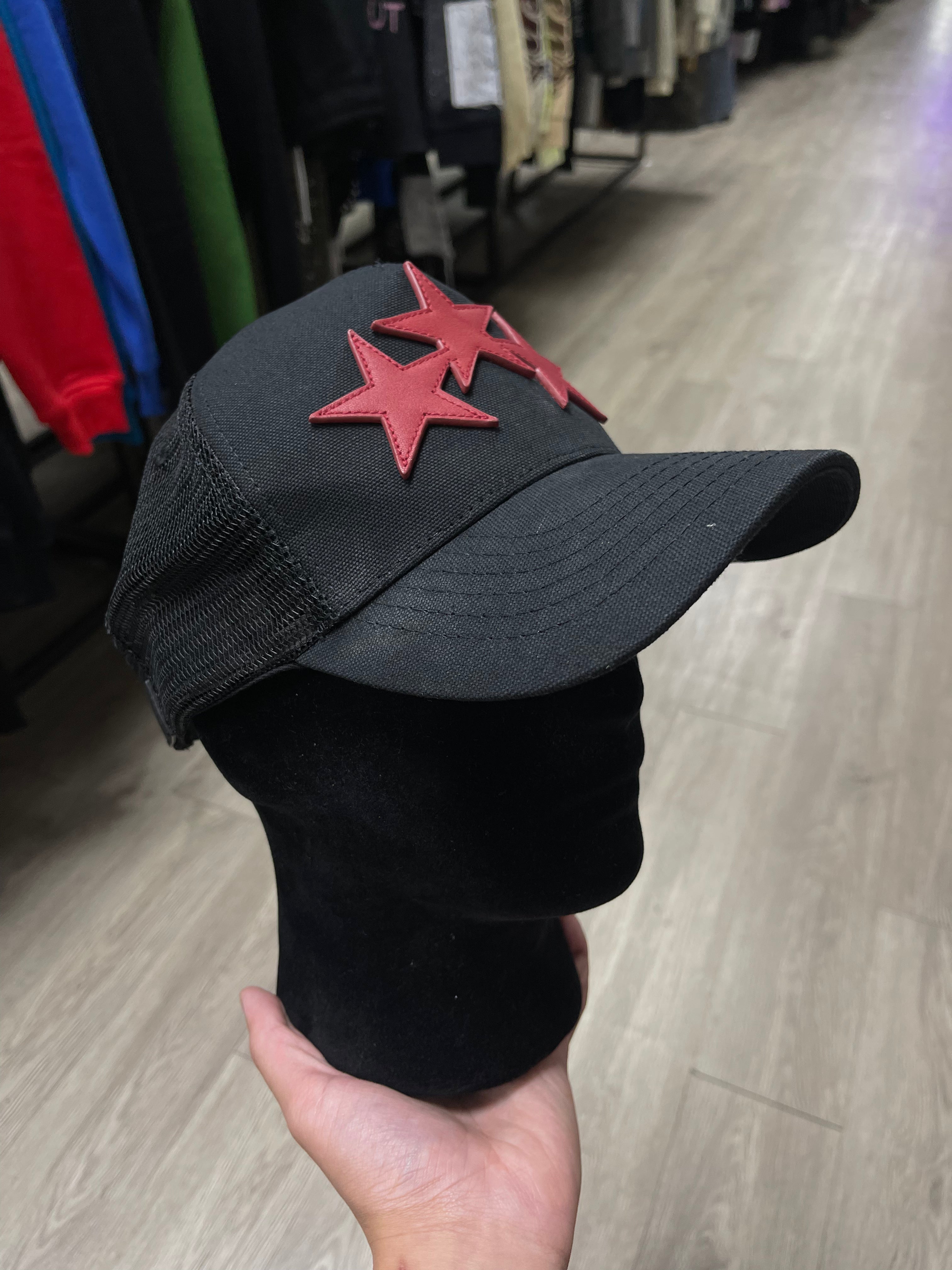Amiri Black Red 3 Star Hat